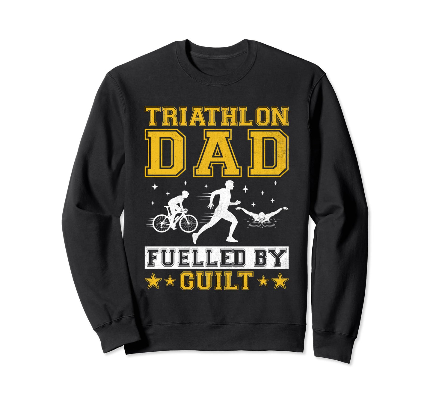 Triathlon Dad Swim Bike Run Sweatshirt - Aesthetic Graphic Unisex - T-Shirt, Sweatshirt, Hoodie
