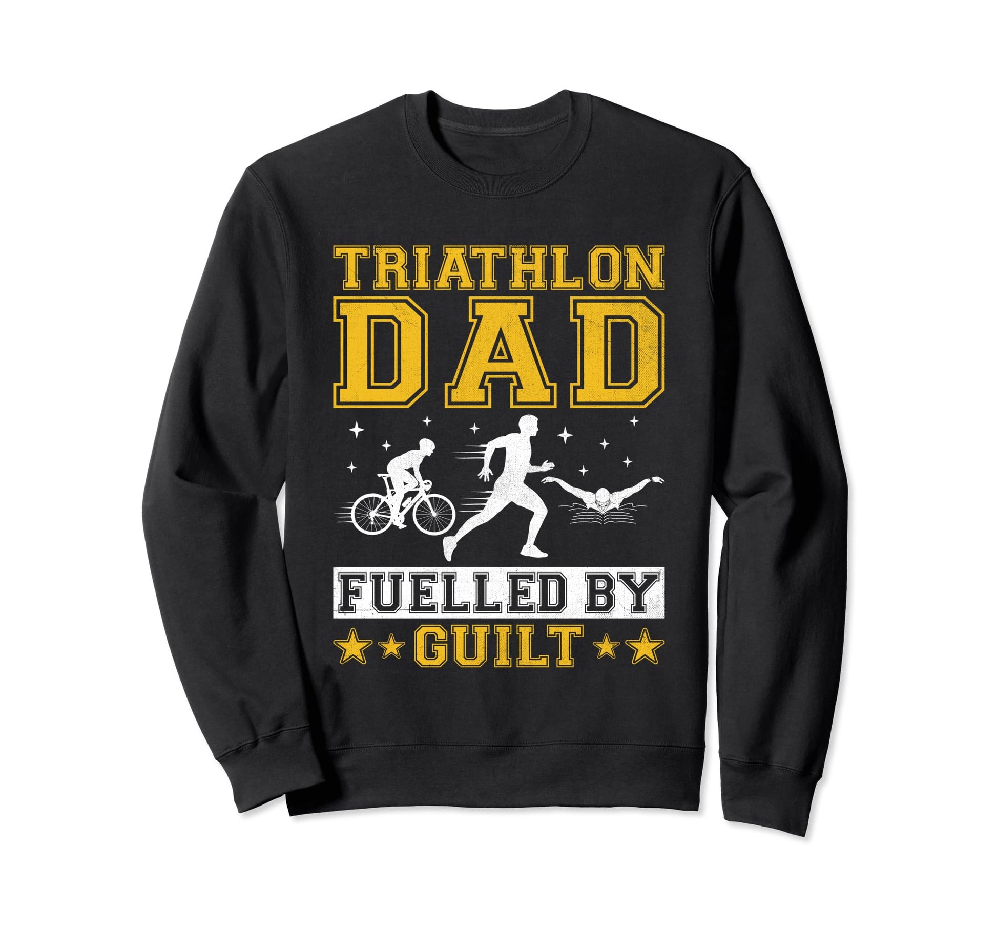Triathlon Dad Swim Bike Run Sweatshirt - Aesthetic Graphic Unisex - T-Shirt, Sweatshirt, Hoodie