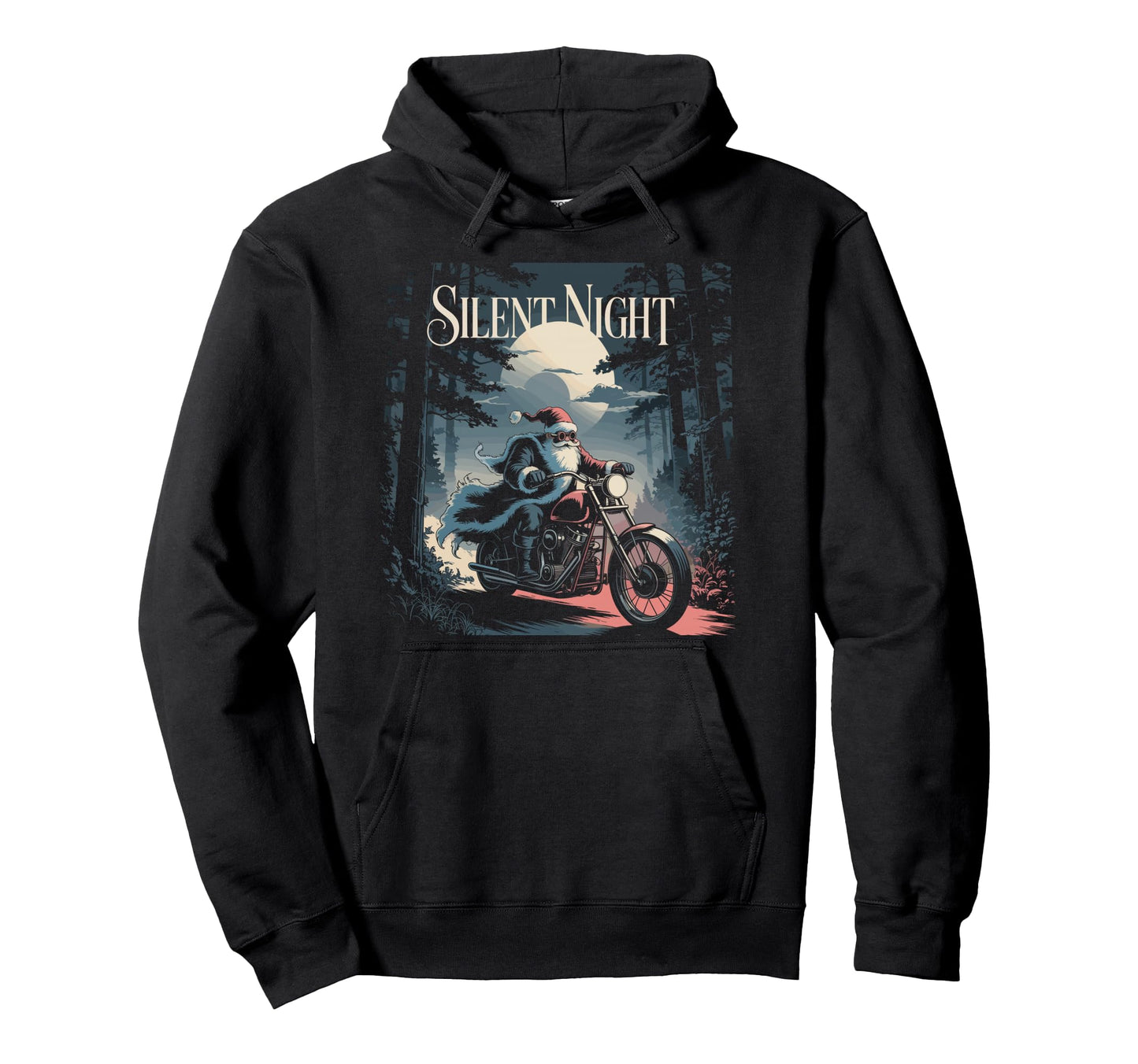 Biker Motorcycle Chopper Night Rider Goth Hoodie - Trendy Graphic Unisex - T-Shirt, Sweatshirt, Hoodie