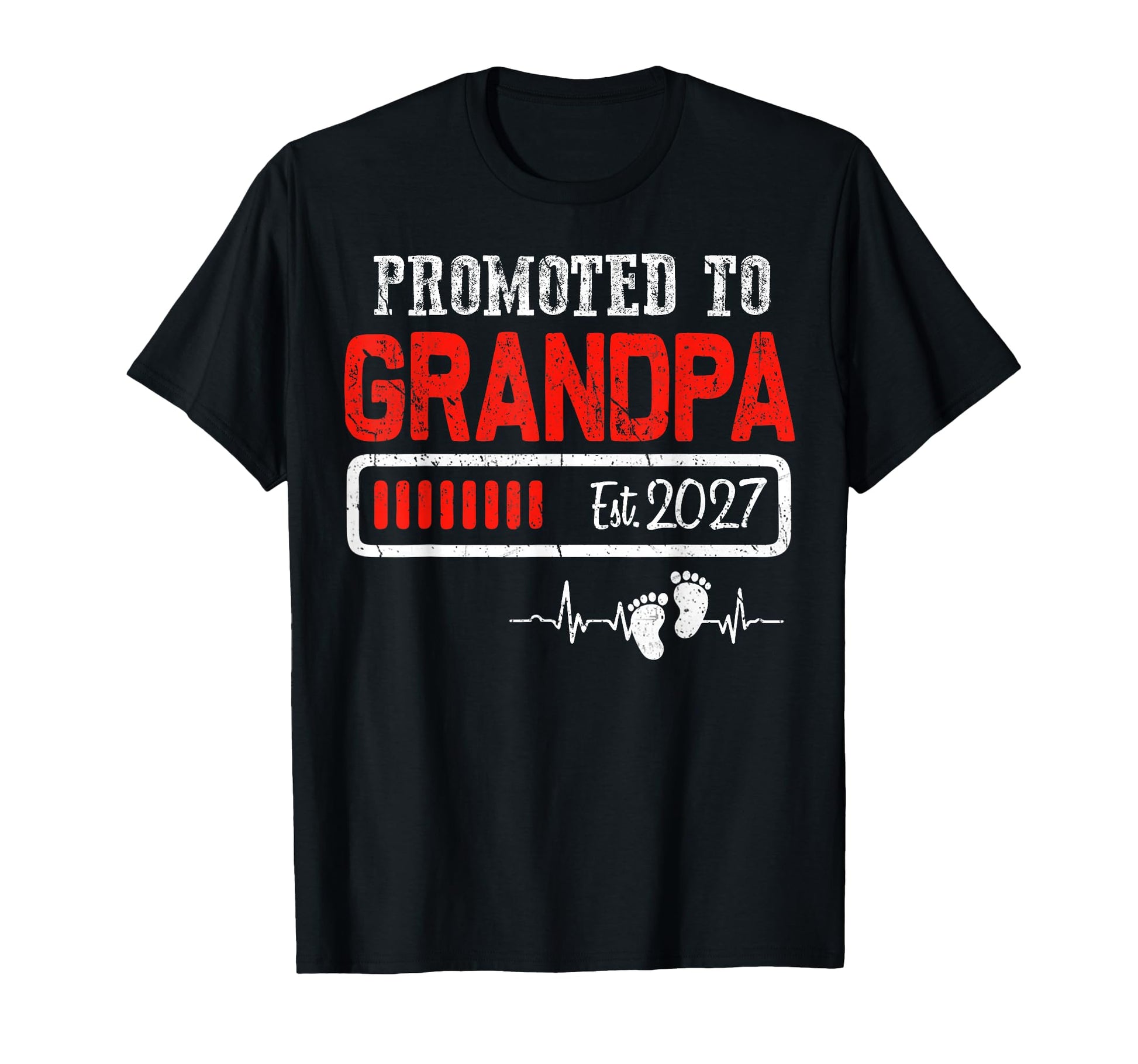 Promoted To Grandpa Est 2027 New Dad T-Shirt - Trendy Graphic for Adults - T-Shirt, Sweatshirt, Hoodie