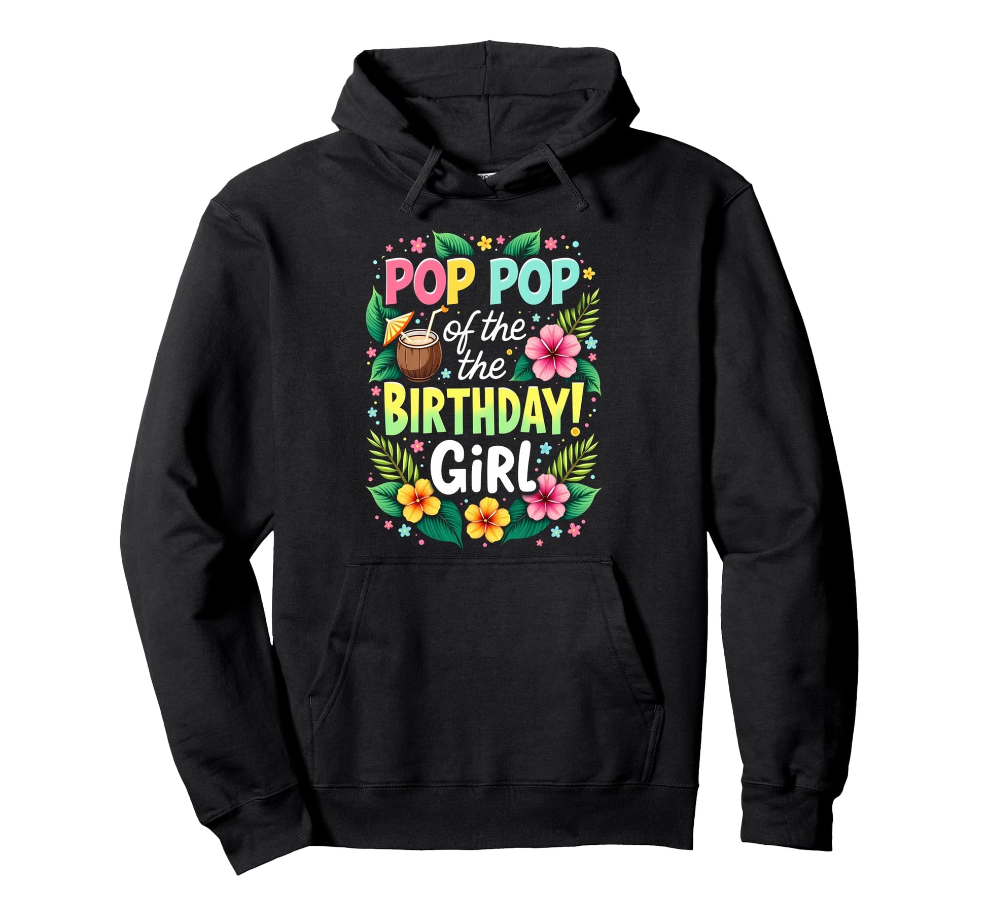 Aloha Hawaii Grandpa Pop Pop Birthday Hoodie - Minimalist Print for Adults - T-Shirt, Sweatshirt, Hoodie