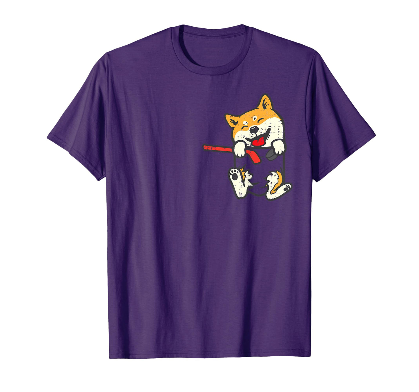 Pocket Shiba Inu Feet Ice Hockey Akita T-Shirt - Unique Graphic for Adults - T-Shirt, Sweatshirt, Hoodie