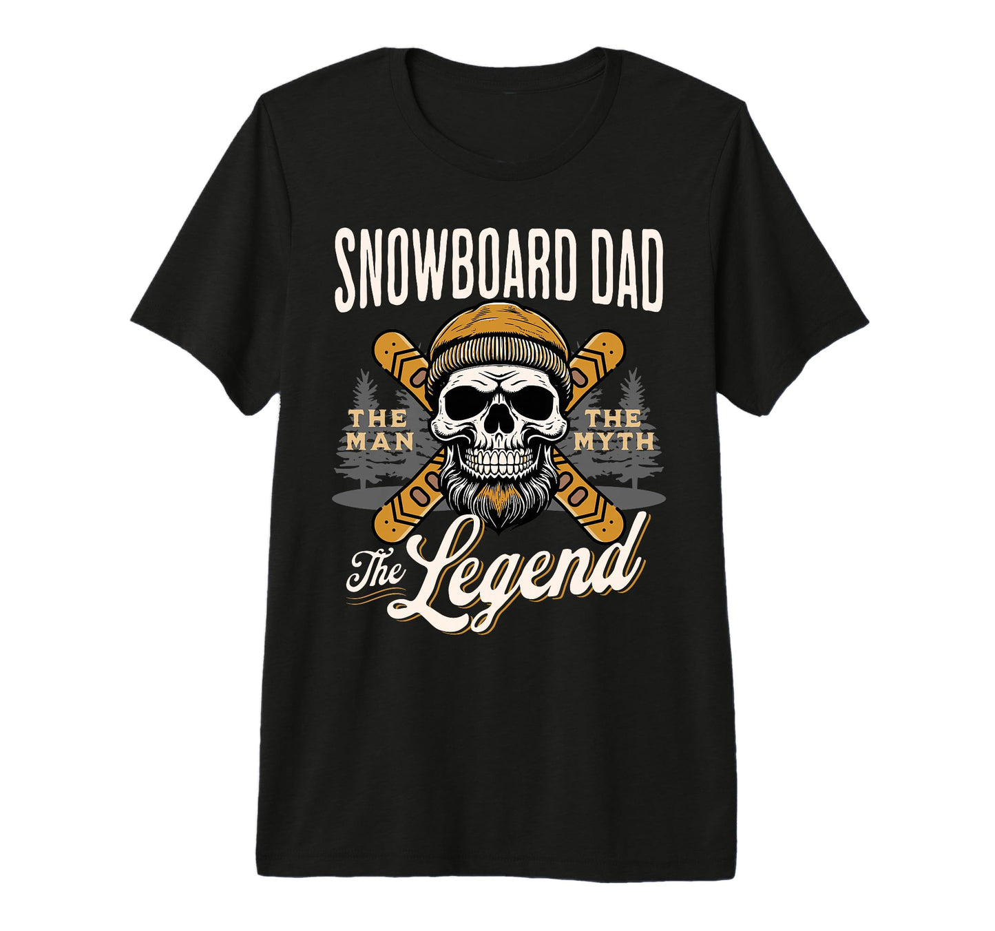 Snowboard Dad Myth Legend Mountain Tri T-Shirt - Graphic Print for Adults - T-Shirt, Sweatshirt, Hoodie