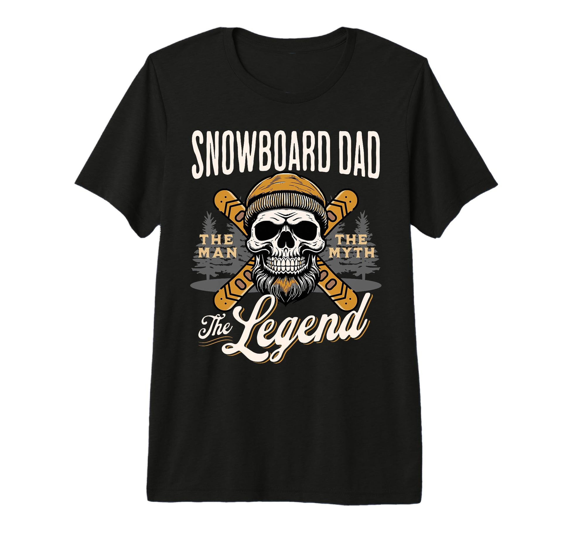 Snowboard Dad Myth Legend Mountain Tri T-Shirt - Graphic Print for Adults - T-Shirt, Sweatshirt, Hoodie