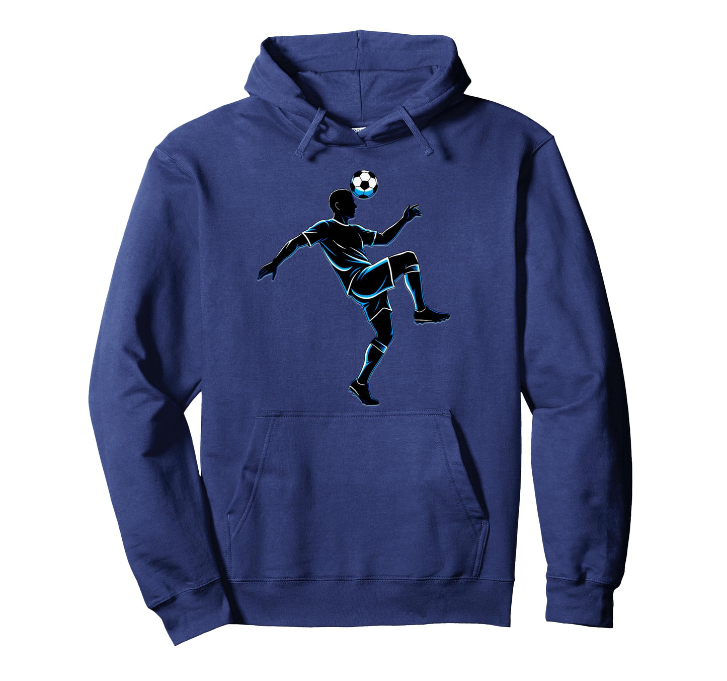 Soccer Player Juggling Ball Silhouette Hoodie - Aesthetic Graphic Men Women - T-Shirt, Sweatshirt, Hoodie