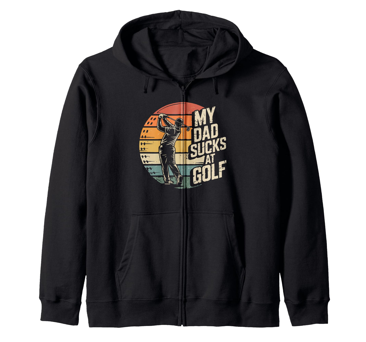Golf Dad Funny Papa Golfer Golfing Hoodie - Minimalist Print Men Women - T-Shirt, Sweatshirt, Hoodie