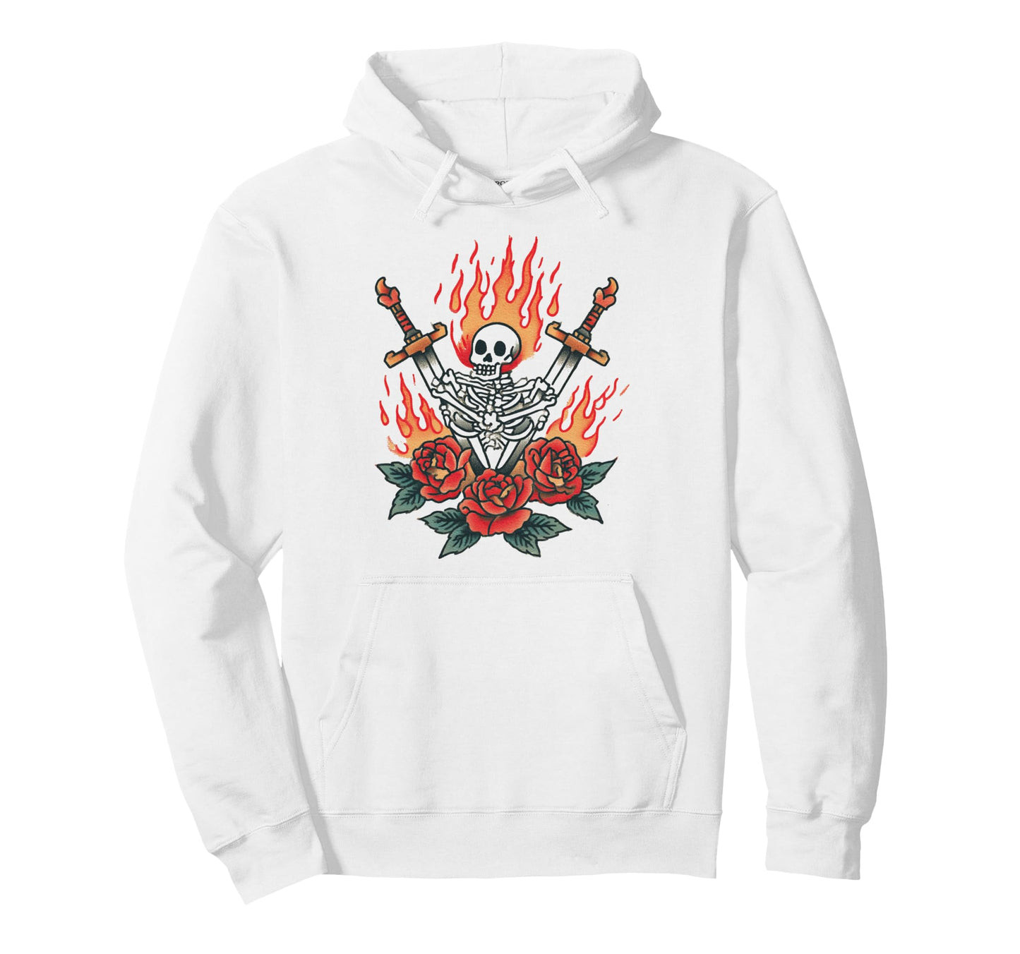 Grunge American Traditional Tattoo Art Hoodie - Novelty Apparel for Adults - T-Shirt, Sweatshirt, Hoodie