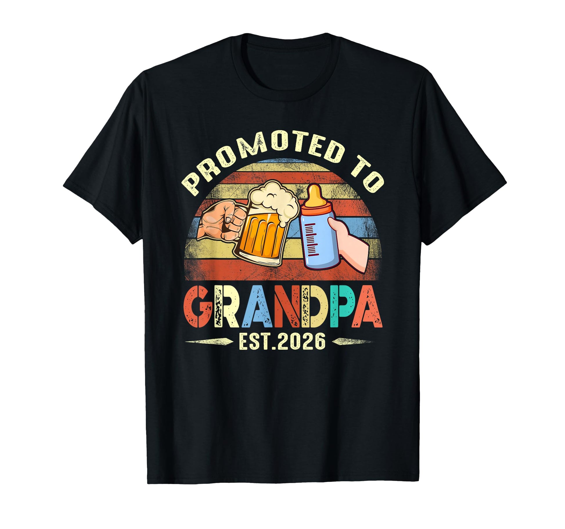 First Time Grandpa New Dad Promoted To T-Shirt - Graphic Print Unisex - T-Shirt, Sweatshirt, Hoodie