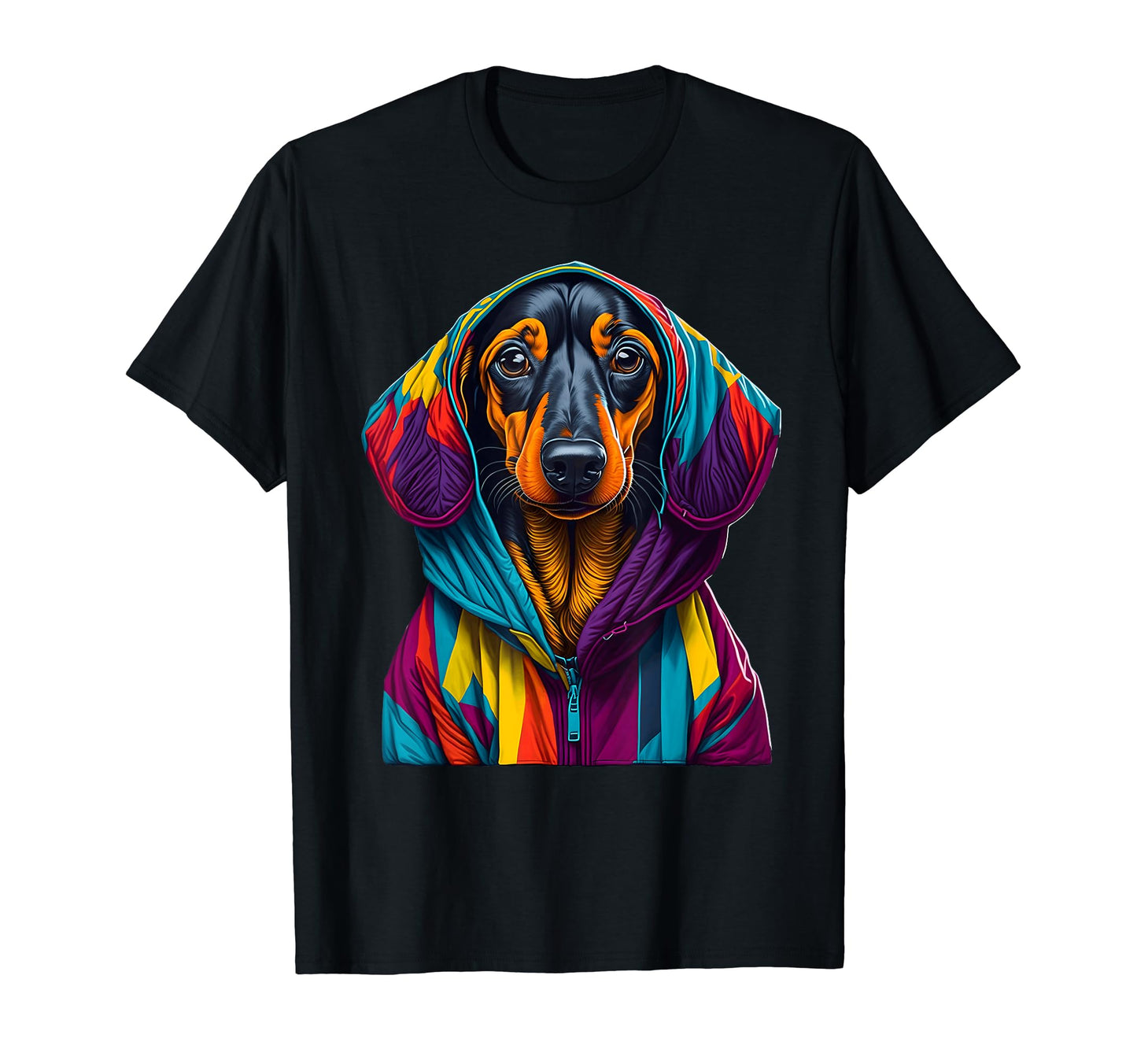 Colorful Canine Couture Dachshund Hoodie - Streetwear Style Men Women - T-Shirt, Sweatshirt, Hoodie