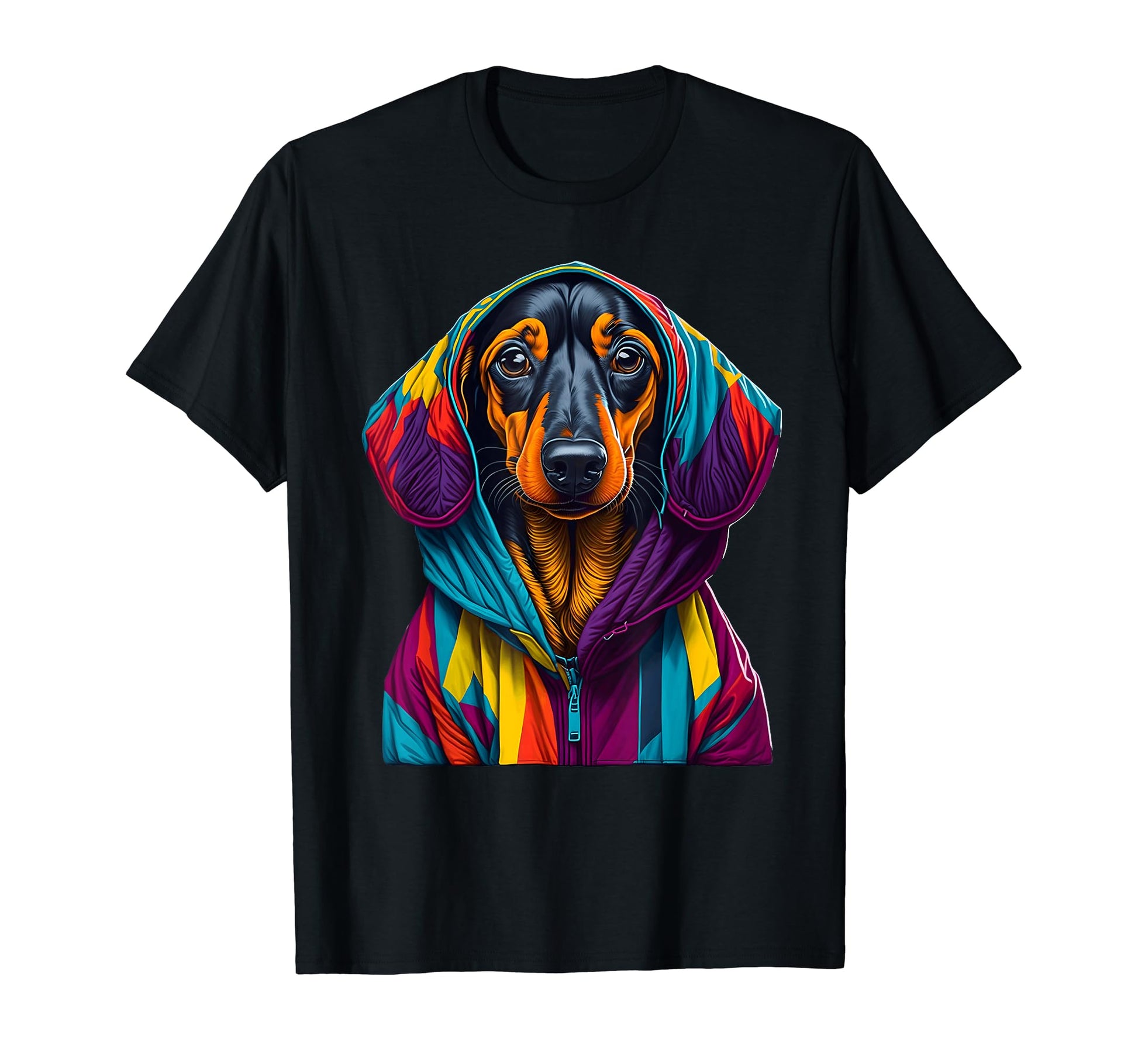 Colorful Canine Couture Dachshund Hoodie - Streetwear Style Men Women - T-Shirt, Sweatshirt, Hoodie