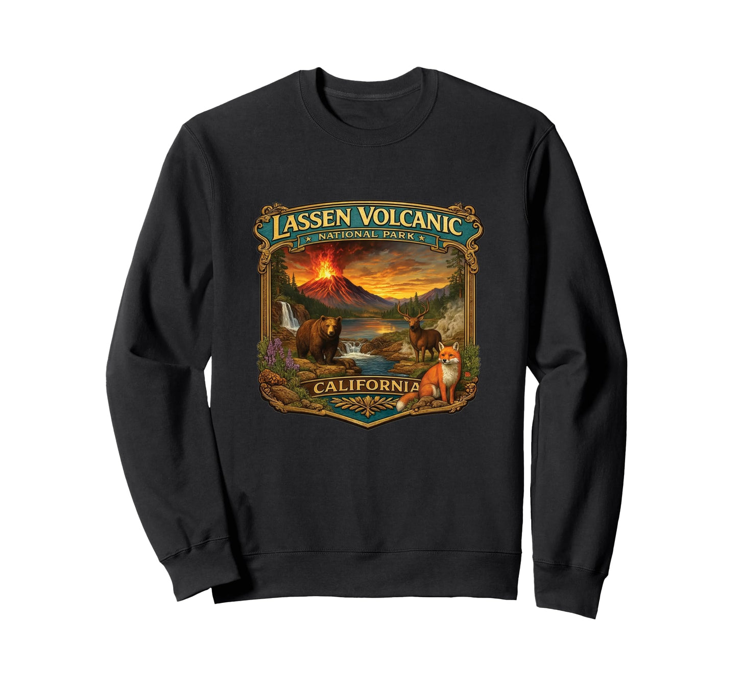 Lassen Volcanic National Park Sweatshirt - Unique Graphic Men Women - T-Shirt, Sweatshirt, Hoodie