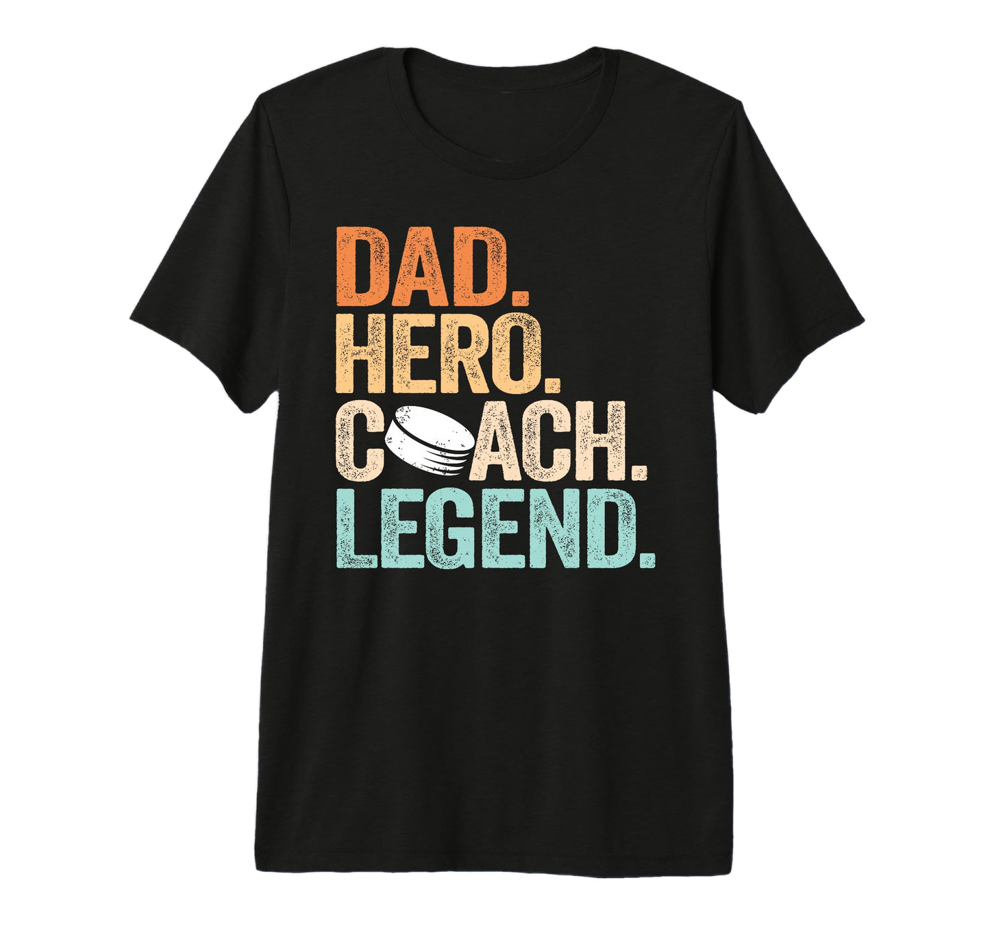 Mens Dad Hero Hockey Coach Legend Funny T-Shirt - Novelty Apparel Unisex - T-Shirt, Sweatshirt, Hoodie