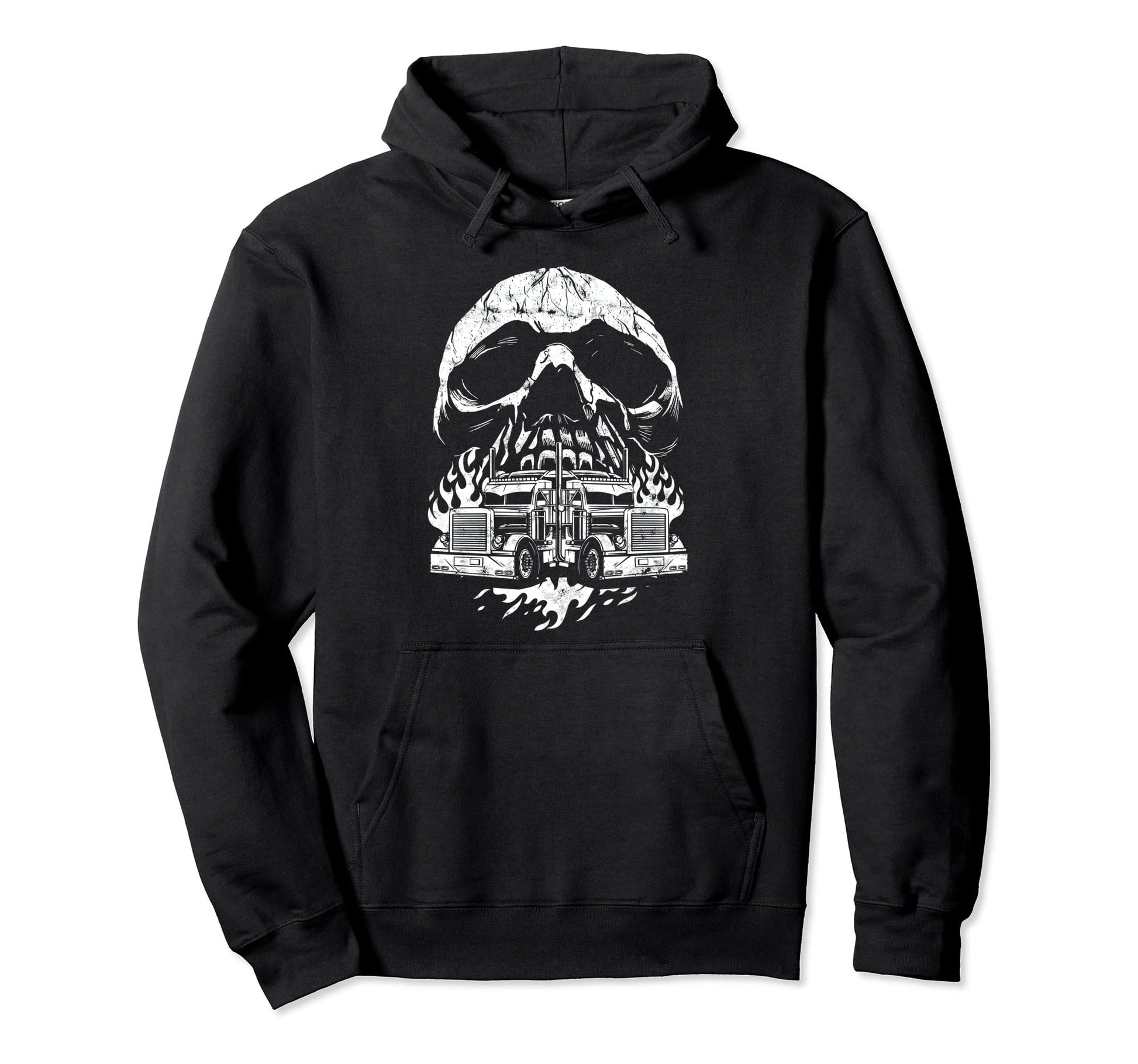 Trucker Big Rig Trucking Truckin Hoodie - Fun Novelty Design for Adults - T-Shirt, Sweatshirt, Hoodie
