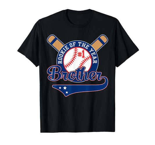 Brother Rookie 1St Birthday Baseball T-Shirt - Fun Novelty Design Unisex - T-Shirt, Sweatshirt, Hoodie