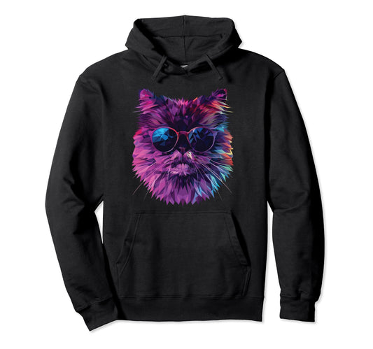 Cat Dad Mom Sunglasses Himalayan Hoodie - Casual Everyday Wear for Adults - T-Shirt, Sweatshirt, Hoodie