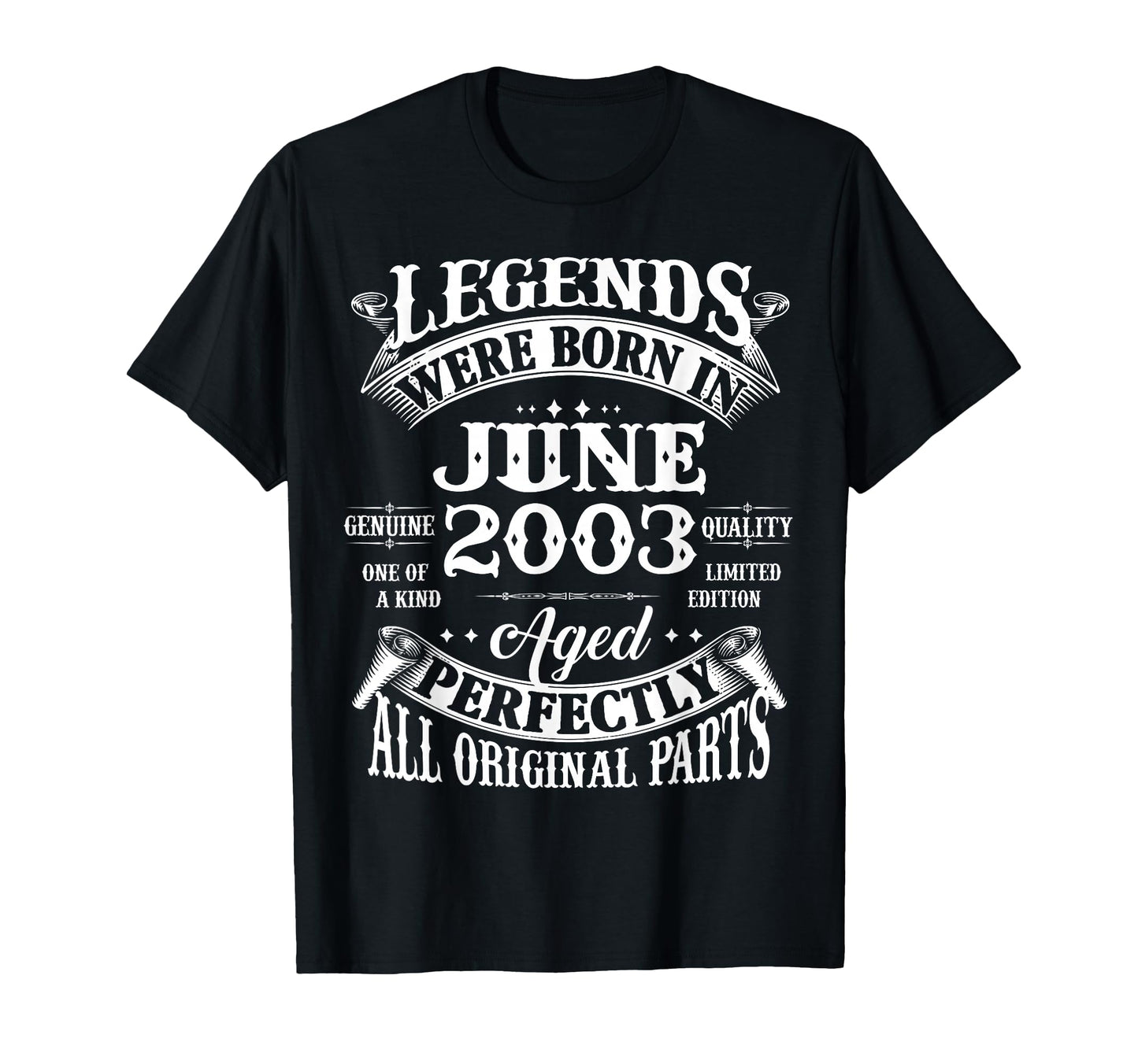 23Rd Birthday Gift Legend Born June 2003 T-Shirt - Trendy Graphic Unisex - T-Shirt, Sweatshirt, Hoodie