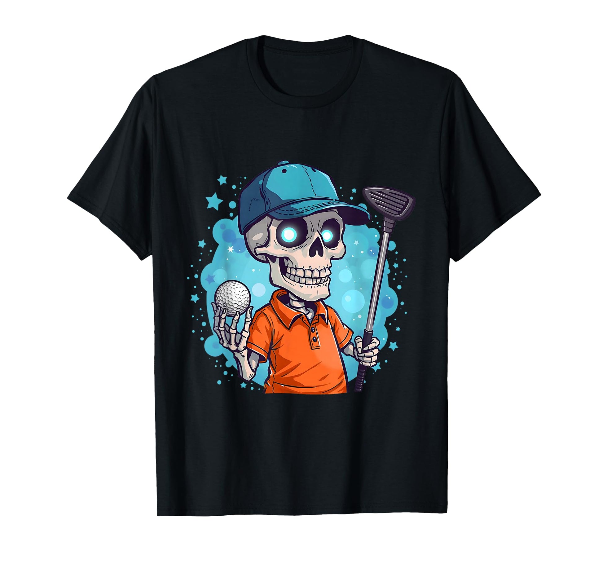 Skeleton Golf Halloween Golfer Golf T-Shirt - Novelty Apparel Unisex - T-Shirt, Sweatshirt, Hoodie