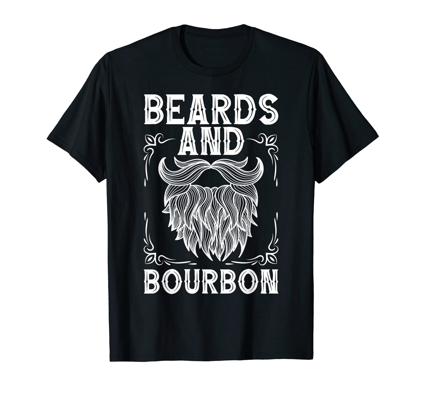 Beard Bourbon Lover Drinking Husband T-Shirt - Custom Art Print for Adults - T-Shirt, Sweatshirt, Hoodie