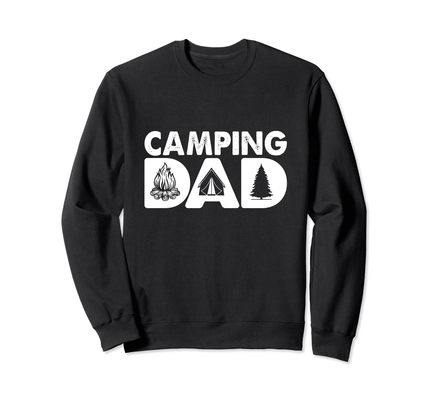 Camping Dad Outdoors Adventure Sweatshirt - Minimalist Print Men Women - T-Shirt, Sweatshirt, Hoodie