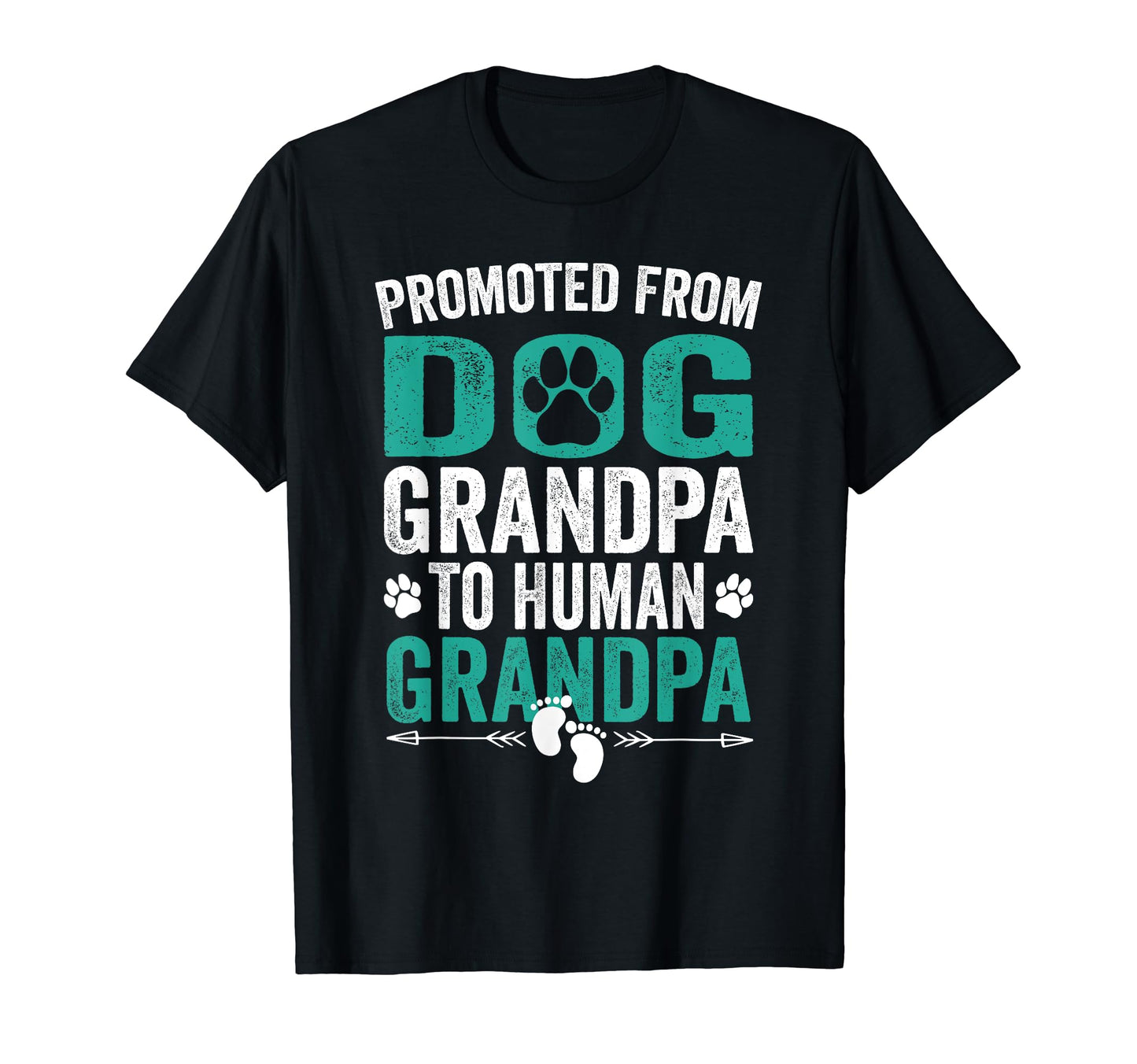 Promoted From Dog Grandpa To Human T-Shirt - Minimalist Print Unisex - T-Shirt, Sweatshirt, Hoodie