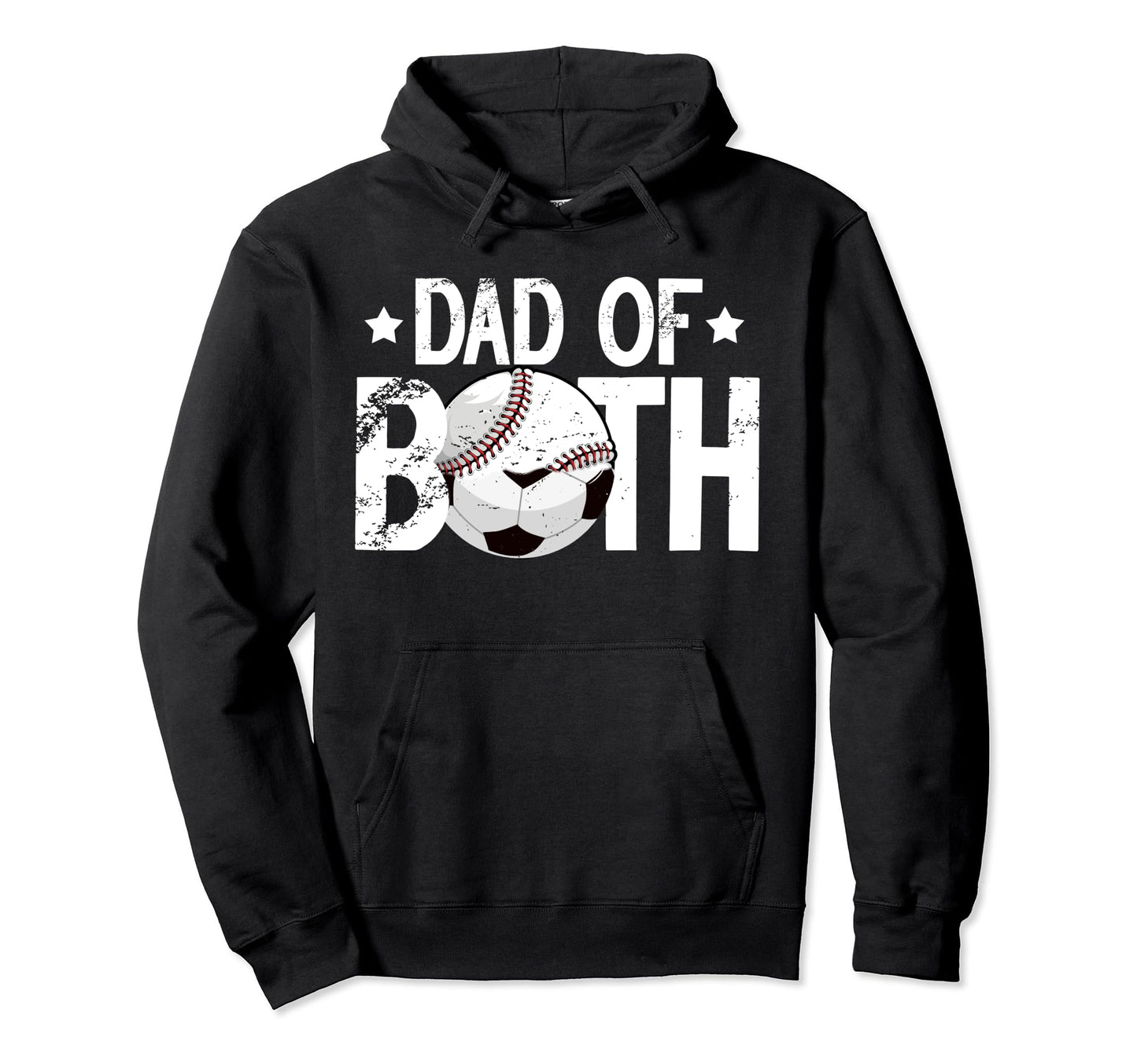 Dad Both Baseball Soccer Dad Soccer Hoodie - Graphic Print for Adults - T-Shirt, Sweatshirt, Hoodie