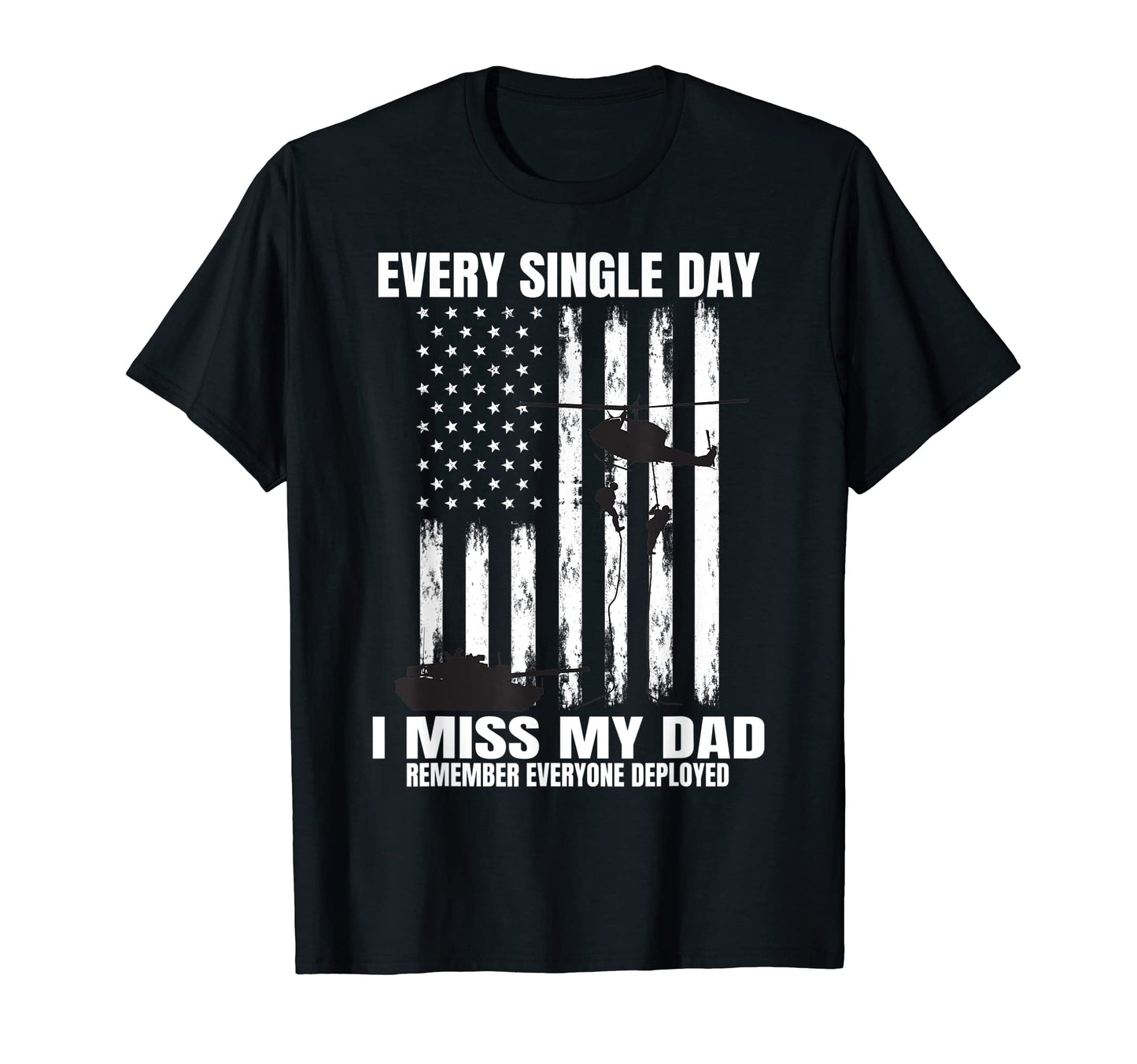 Remember Everyone Deployed Dad Red T-Shirt - Custom Art Print for Adults - T-Shirt, Sweatshirt, Hoodie