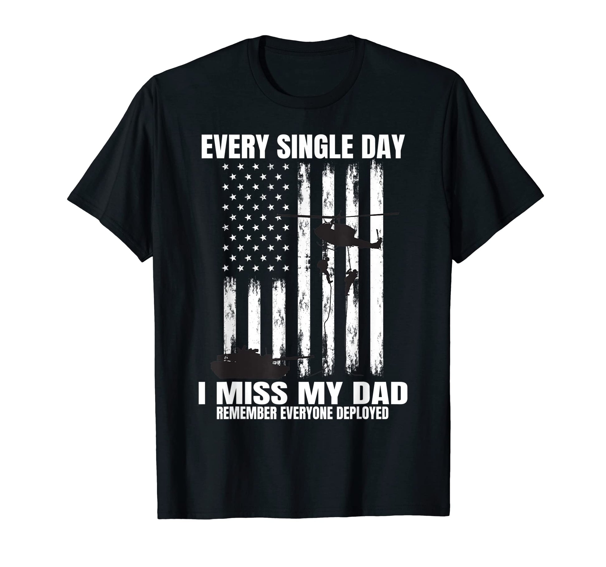 Remember Everyone Deployed Dad Red T-Shirt - Custom Art Print for Adults - T-Shirt, Sweatshirt, Hoodie