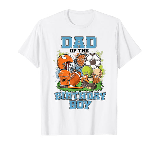 All Star Dad Birthday Basketball Soccer T-Shirt - Graphic Print for Adults - T-Shirt, Sweatshirt, Hoodie