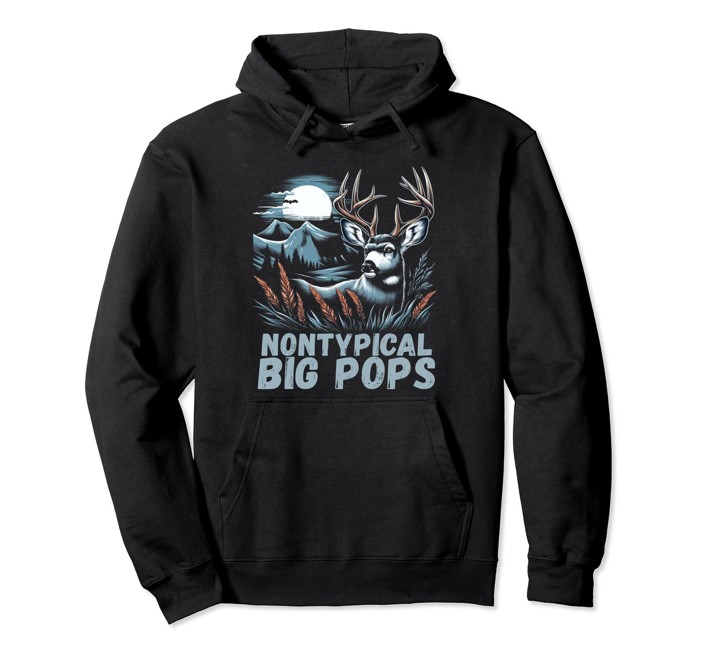 Fathers Day Mens Mule Deer Hunting Hoodie - Fun Novelty Design Men Women - T-Shirt, Sweatshirt, Hoodie