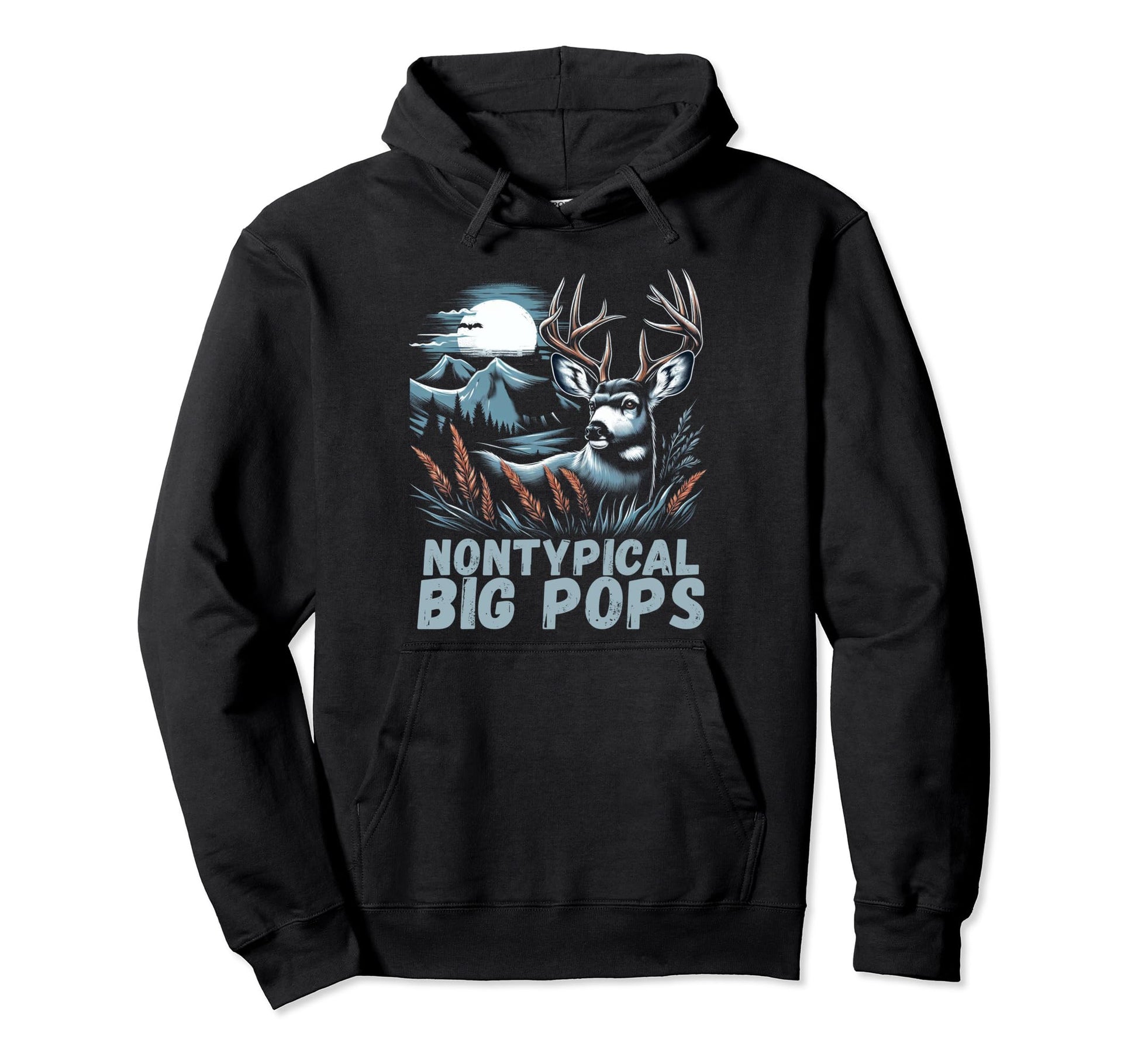 Fathers Day Mens Mule Deer Hunting Hoodie - Fun Novelty Design Men Women - T-Shirt, Sweatshirt, Hoodie
