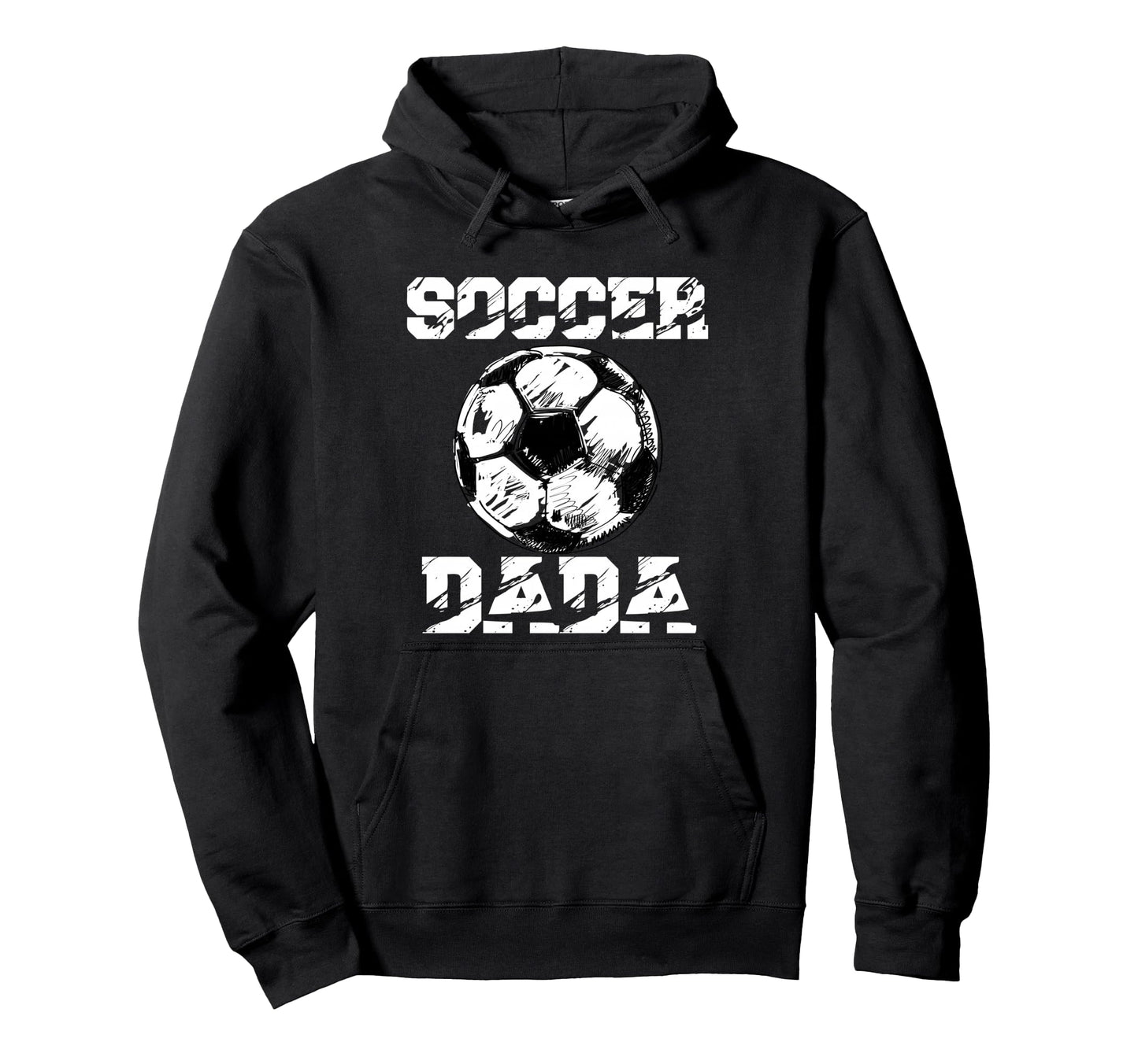 Soccer Dada Distressed Ball Funny Soccer Hoodie - Graphic Print Men Women - T-Shirt, Sweatshirt, Hoodie
