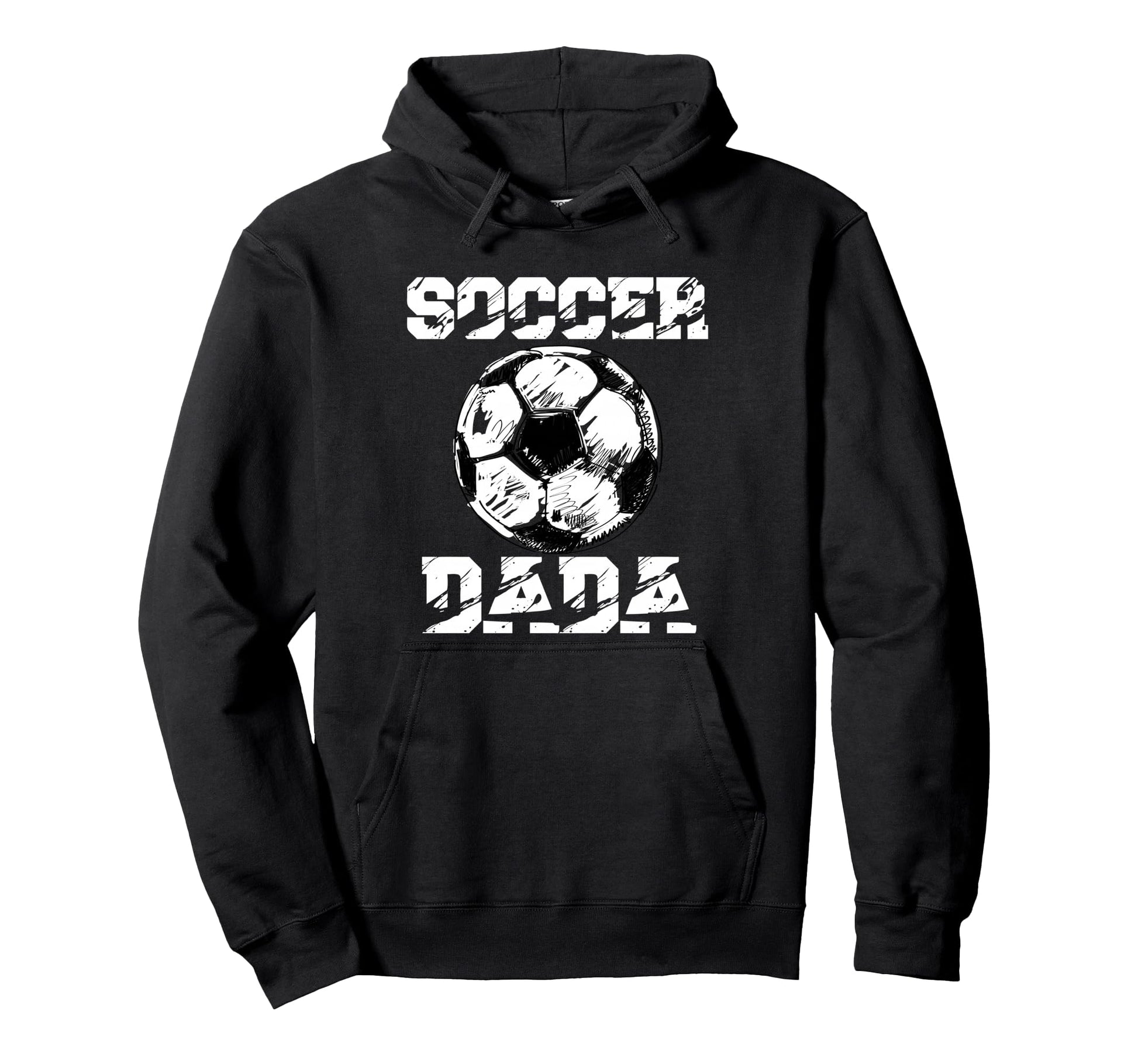 Soccer Dada Distressed Ball Funny Soccer Hoodie - Graphic Print Men Women - T-Shirt, Sweatshirt, Hoodie