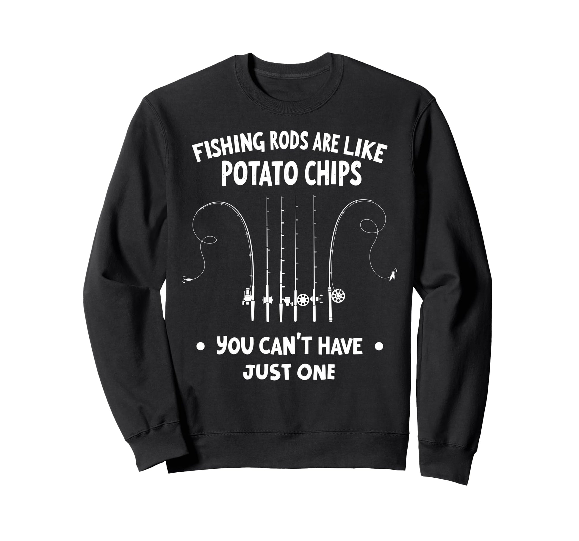 Fishing Rods Are Like Potato Sweatshirt - Aesthetic Graphic Men Women - T-Shirt, Sweatshirt, Hoodie