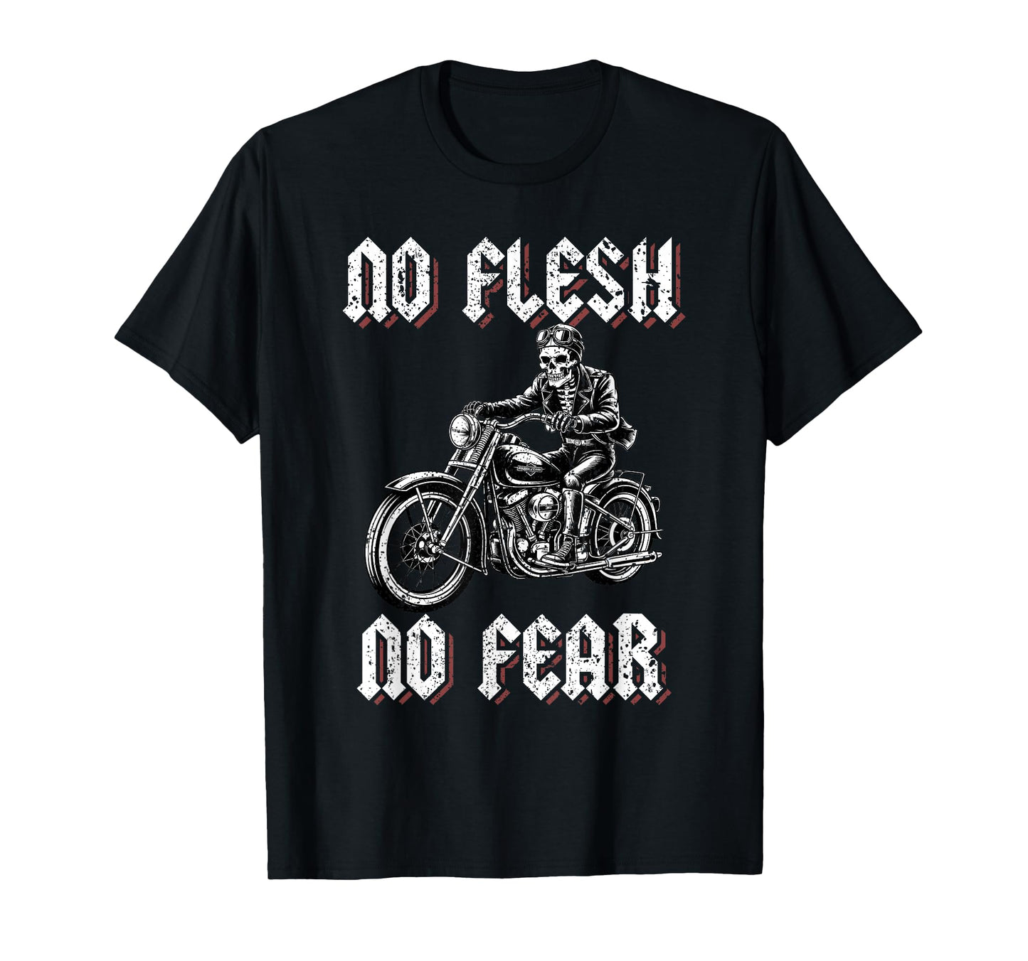 Skeleton Biker Motorcycle Dad No Flesh T-Shirt - Unique Graphic Men Women - T-Shirt, Sweatshirt, Hoodie