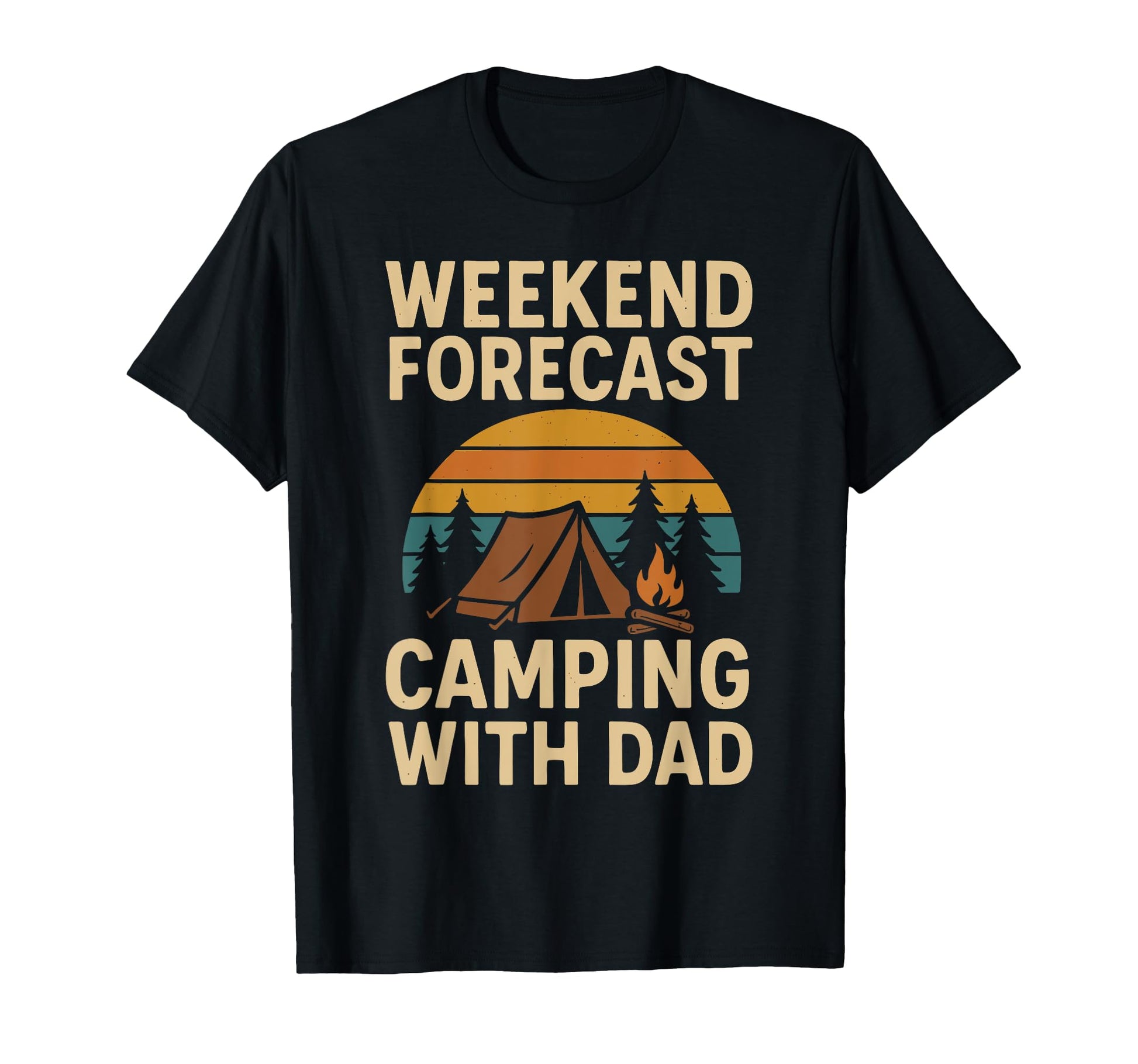 Camping Dad Weekend Forecast Funny Camp T-Shirt - Minimalist Print Unisex - T-Shirt, Sweatshirt, Hoodie