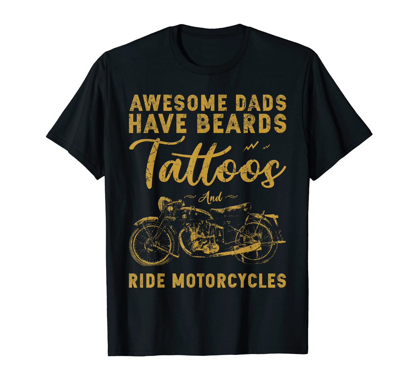 Awesome Dads Have Beards Tattoos And T-Shirt - Custom Art Print for Adults - T-Shirt, Sweatshirt, Hoodie