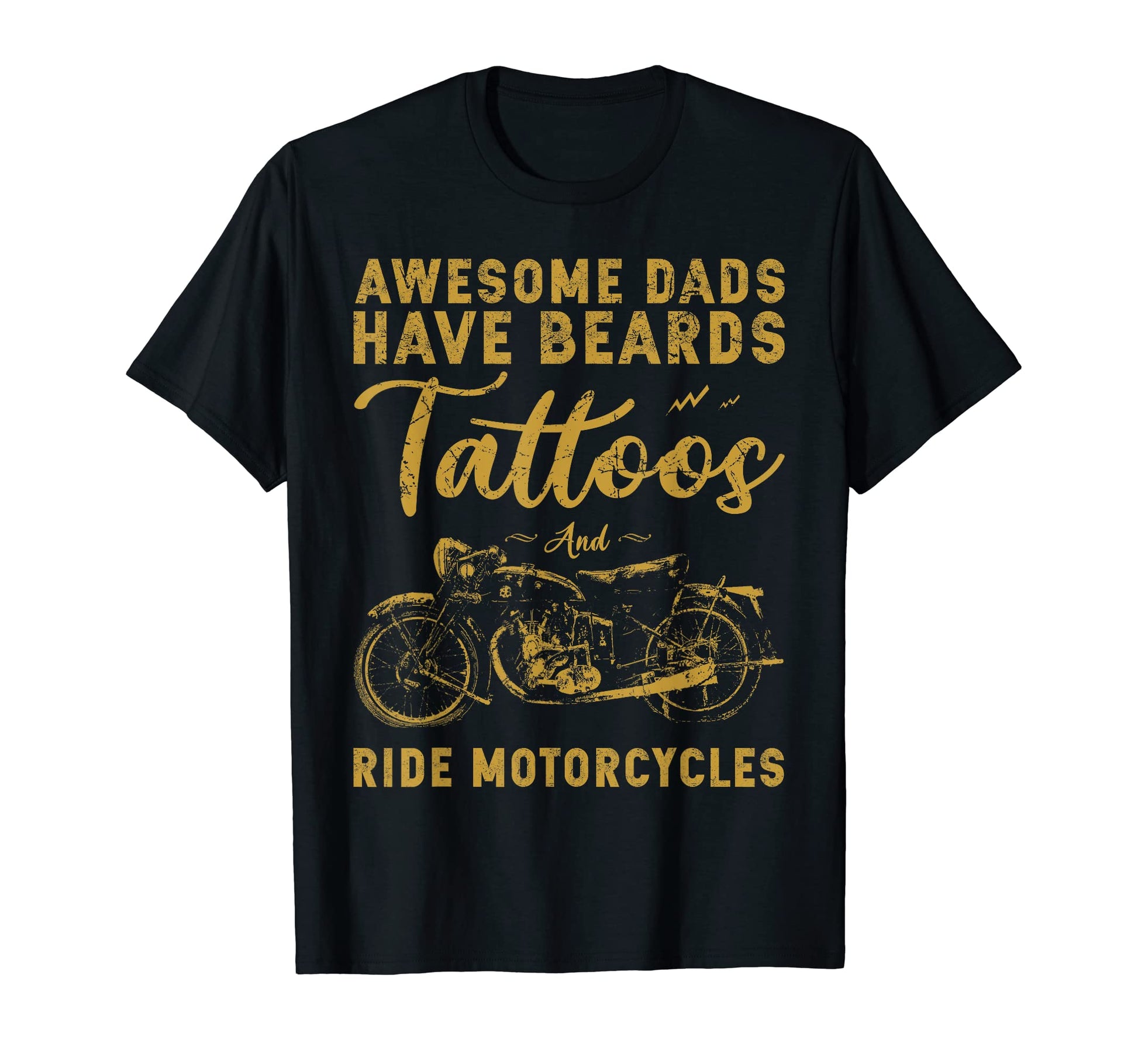 Awesome Dads Have Beards Tattoos And T-Shirt - Custom Art Print for Adults - T-Shirt, Sweatshirt, Hoodie