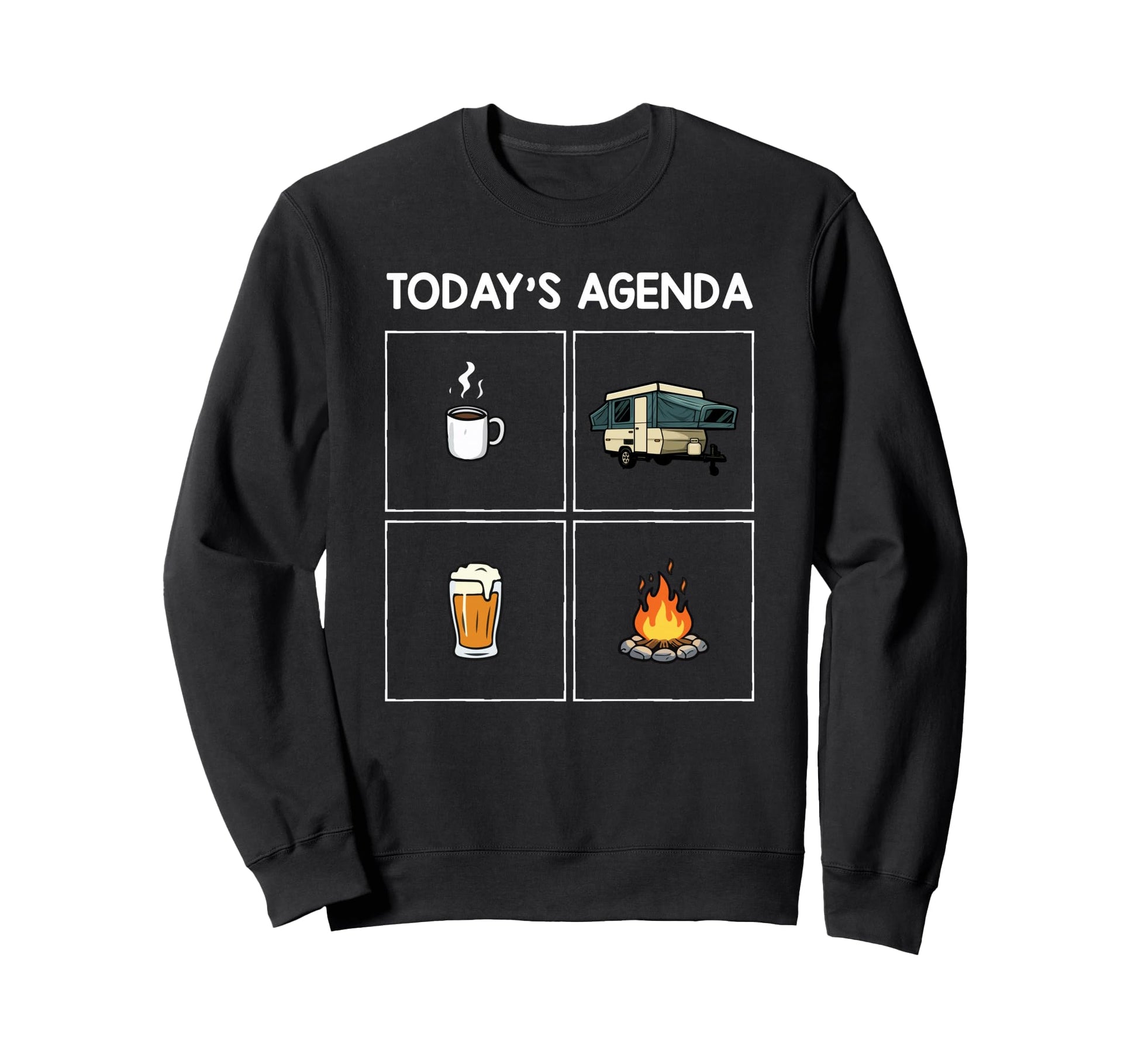 Funny Pop Up Camper Art Pop Up Sweatshirt - Fun Novelty Design Men Women - T-Shirt, Sweatshirt, Hoodie