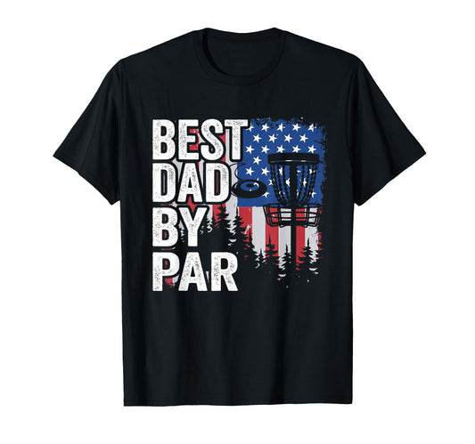Best Dad Par Frisbee Dad American Flag T-Shirt - Custom Art Print Unisex - T-Shirt, Sweatshirt, Hoodie