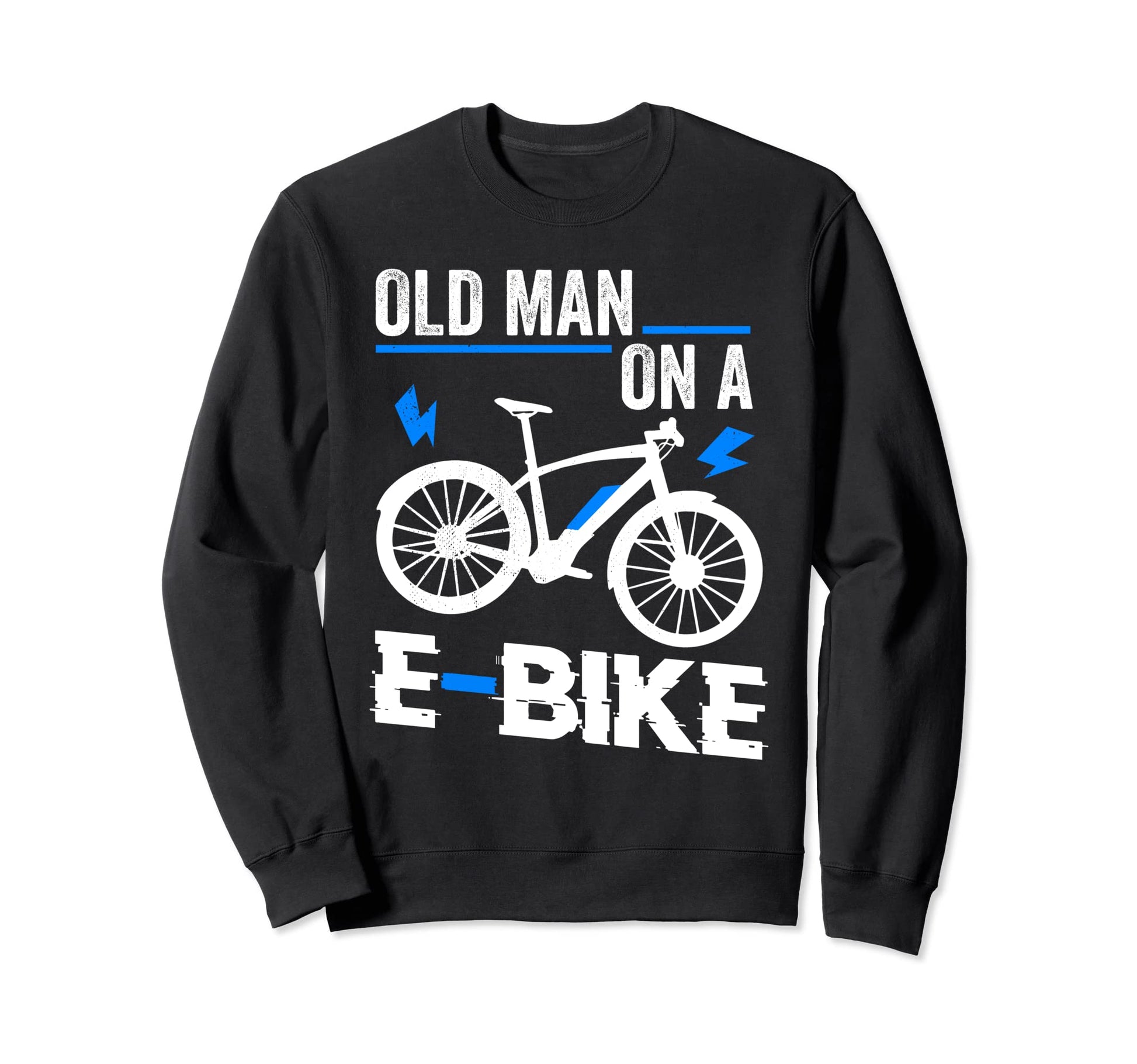 Old E Bike Electronic Bicycle Sweatshirt - Minimalist Print Men Women - T-Shirt, Sweatshirt, Hoodie