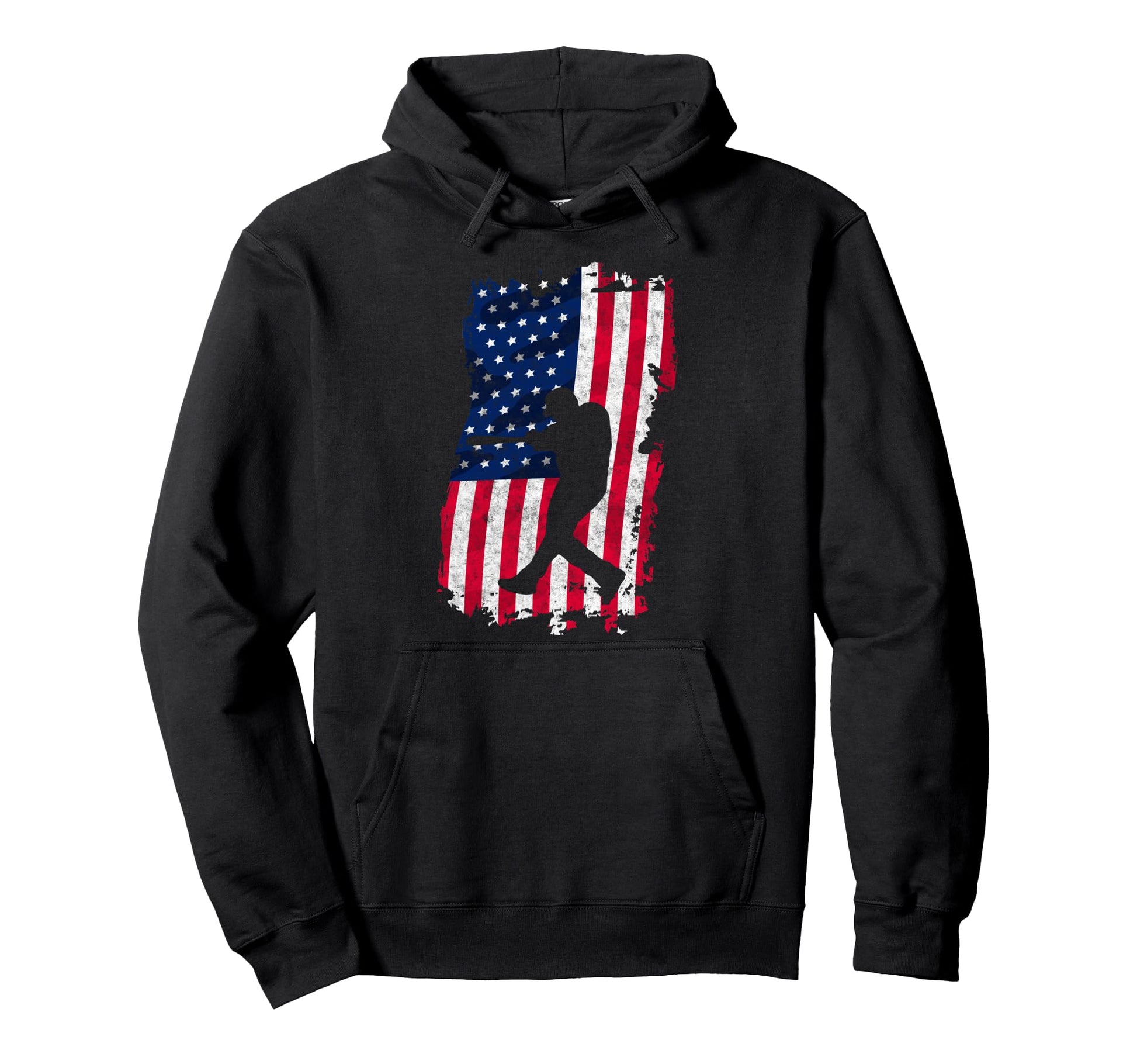 Baseball Us Flag Baseball Lover Dad Hoodie - Custom Art Print Men Women - T-Shirt, Sweatshirt, Hoodie