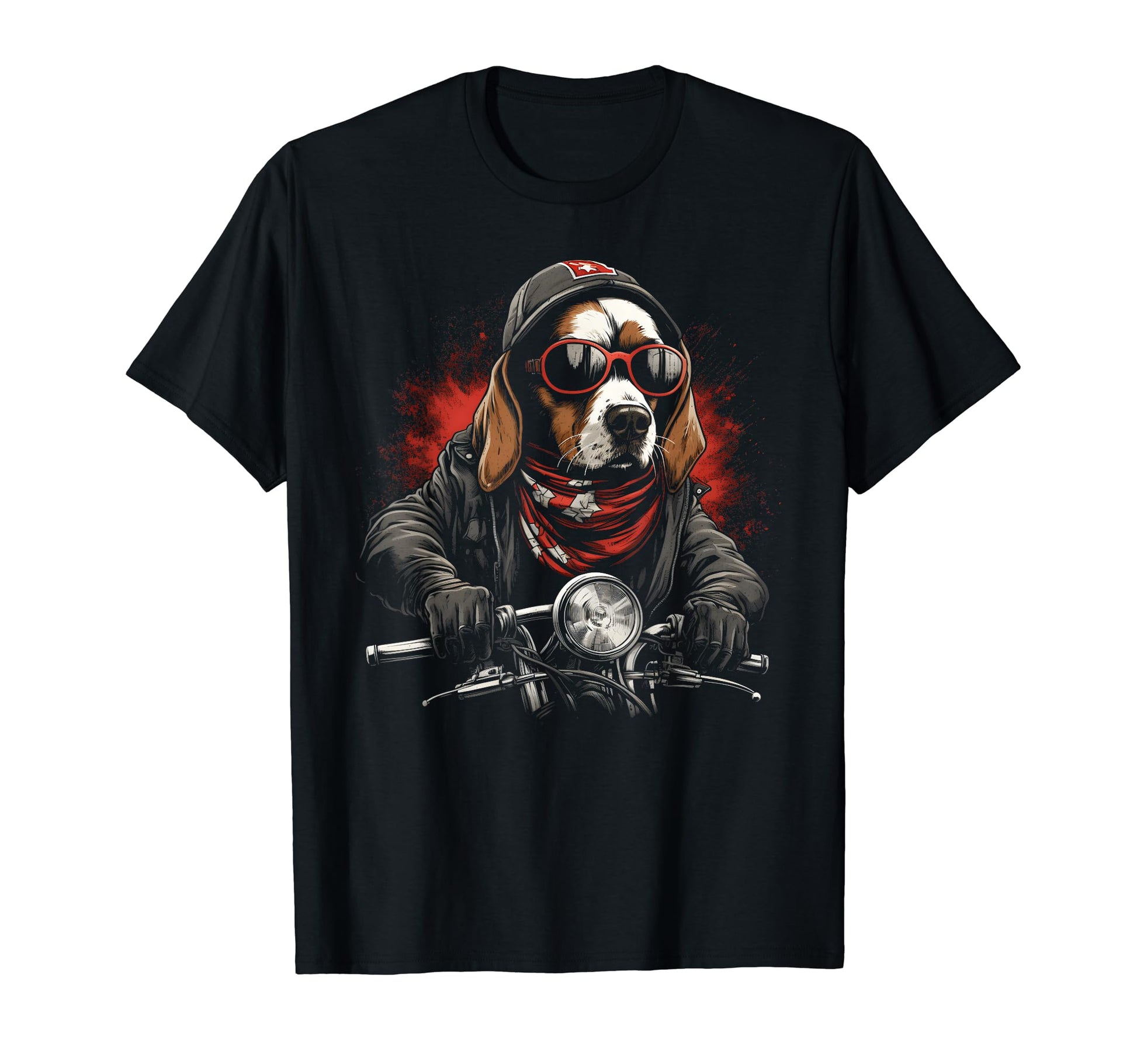 Motorcycle Dad Biker Funny Dog Beagle T-Shirt - Trendy Graphic for Adults - T-Shirt, Sweatshirt, Hoodie