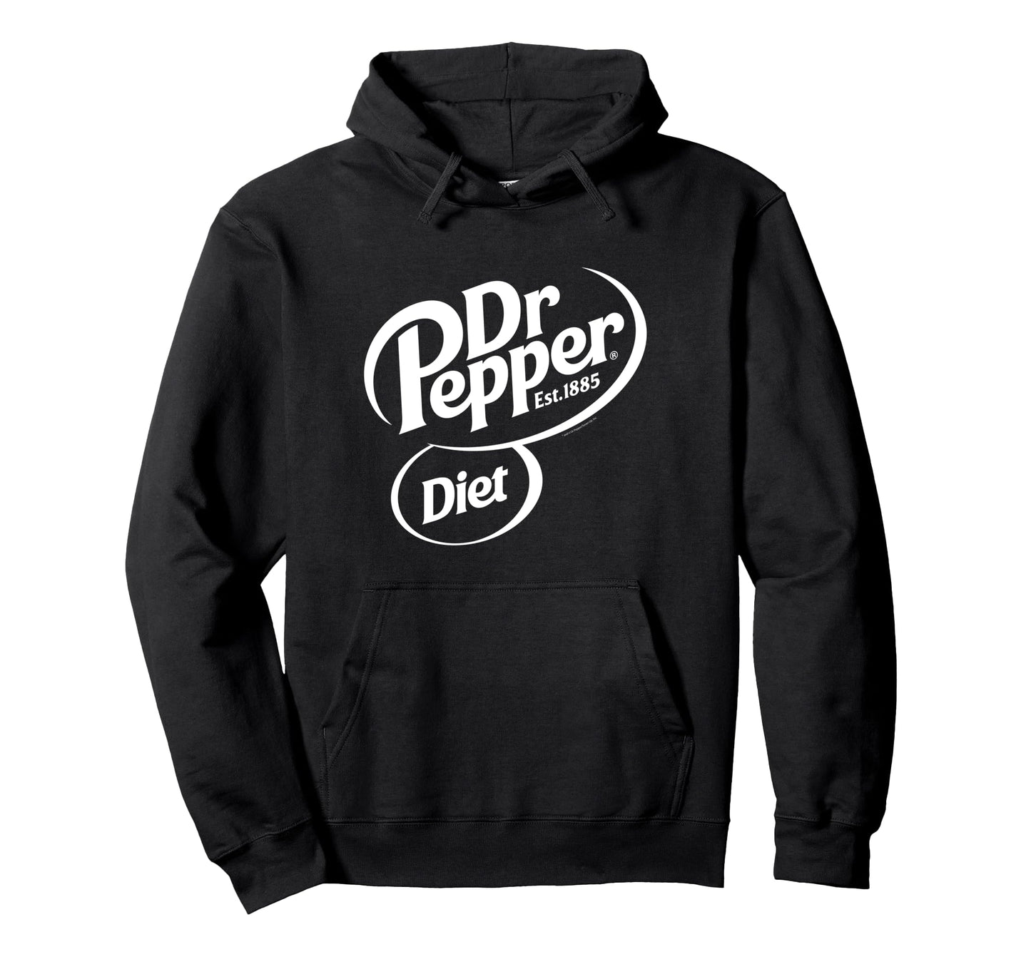 Dr Pepper Diet Soda Pop Center Logo Hoodie - Trendy Graphic Unisex - T-Shirt, Sweatshirt, Hoodie