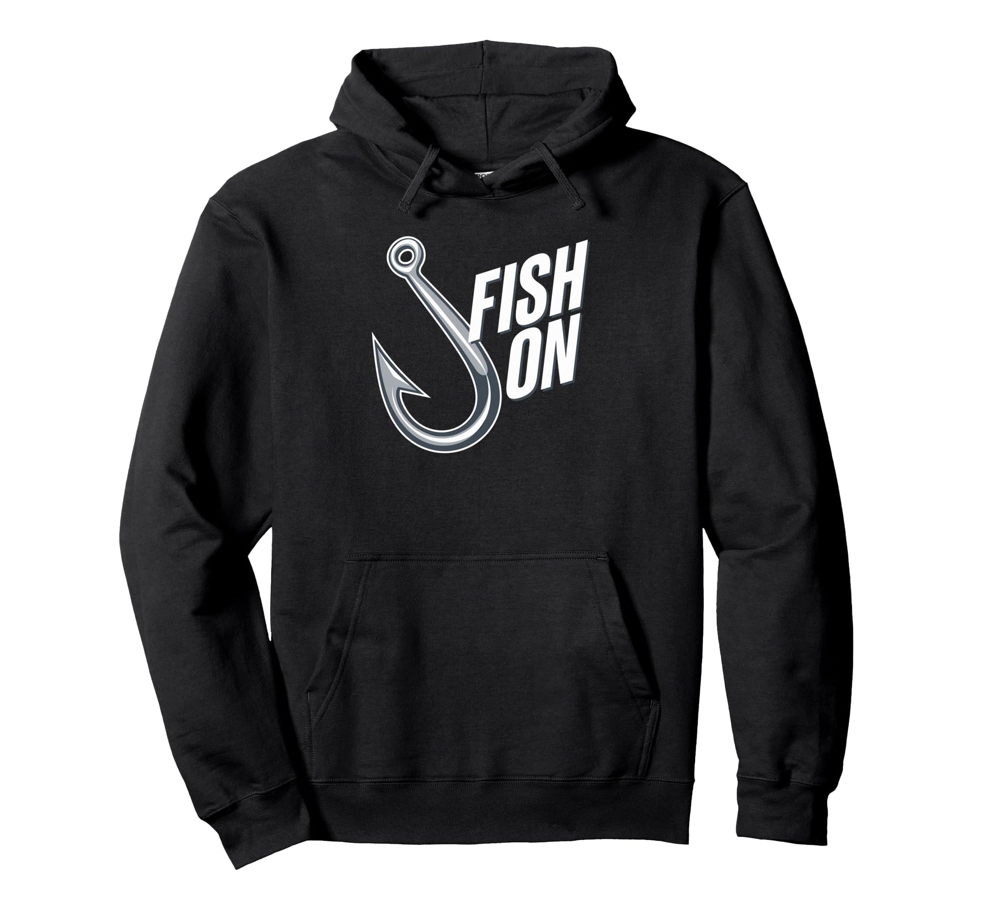 Fish Fishing Hook Fish Fun Fisherman Hoodie - Minimalist Print Men Women - T-Shirt, Sweatshirt, Hoodie