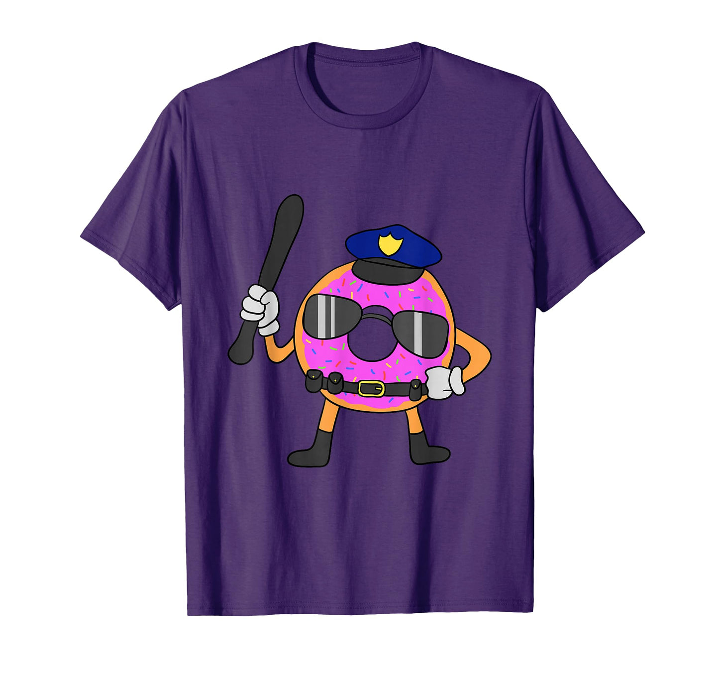 Donut Police Officer Policeman Gift T-Shirt - Graphic Print Unisex - T-Shirt, Sweatshirt, Hoodie