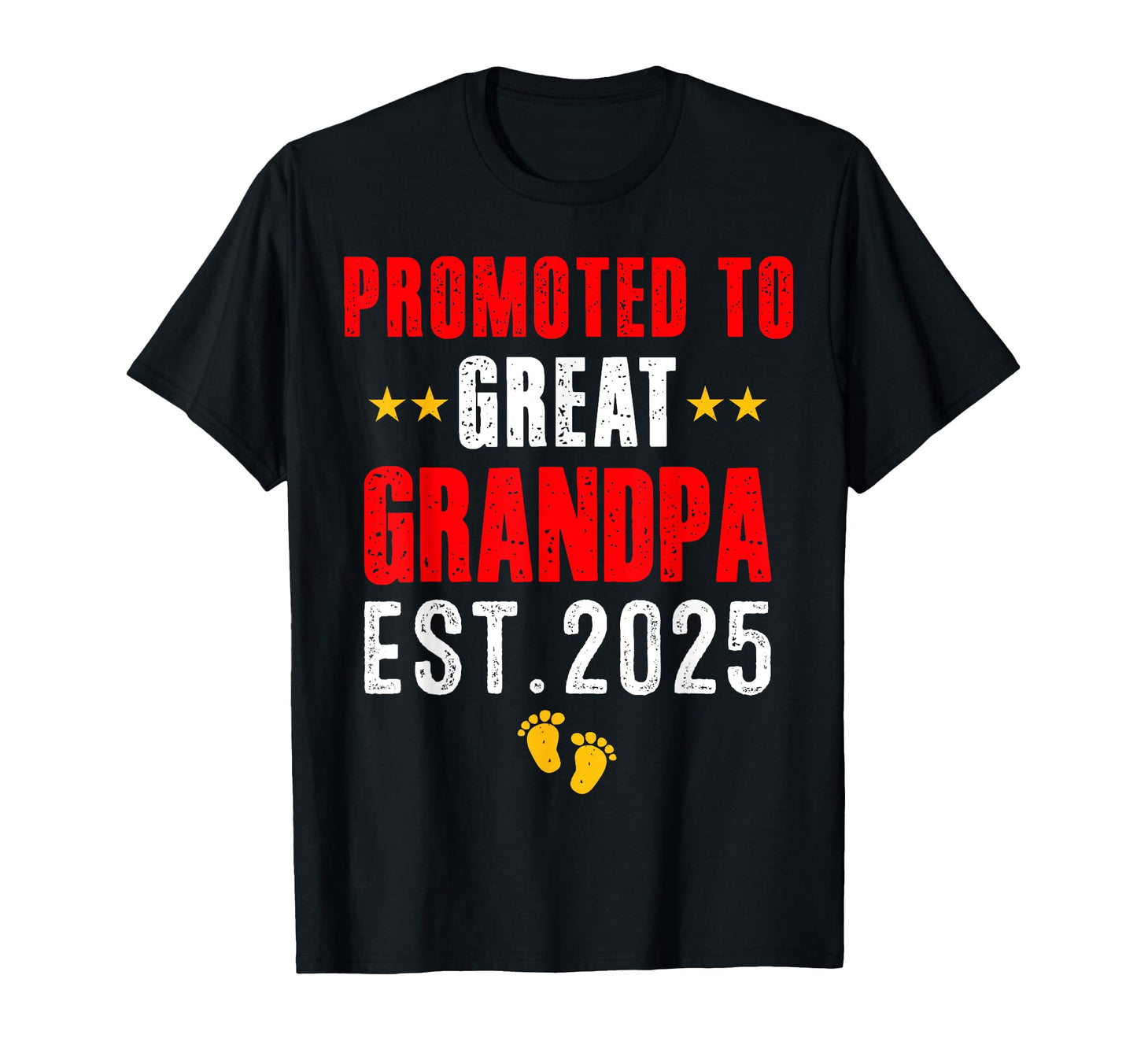 Funny Promoted To Great Grandpa 2025 T-Shirt - Minimalist Print for Adults - T-Shirt, Sweatshirt, Hoodie
