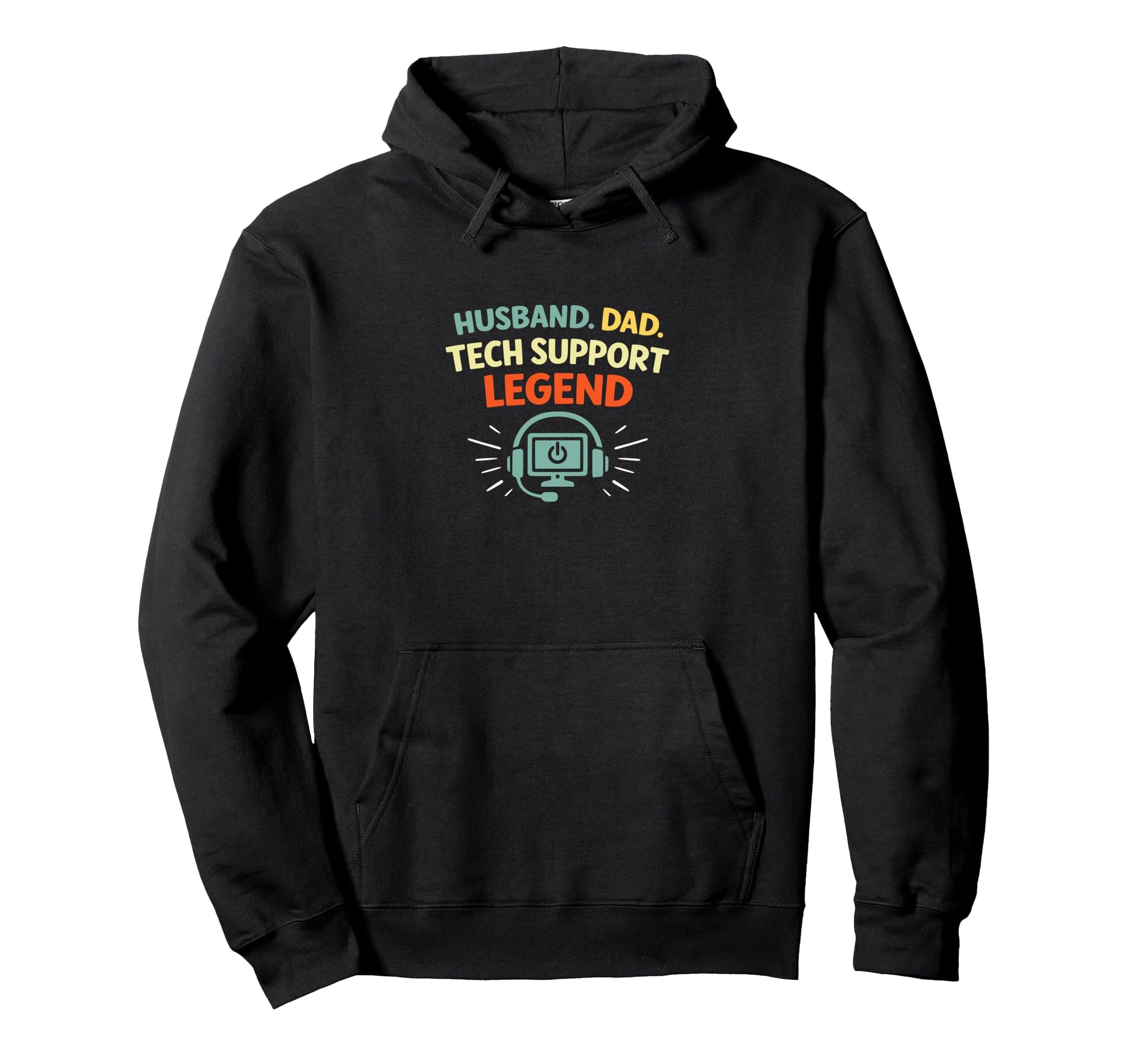 Husband Dad Tech Support Legend It Hoodie - Aesthetic Graphic for Adults - T-Shirt, Sweatshirt, Hoodie