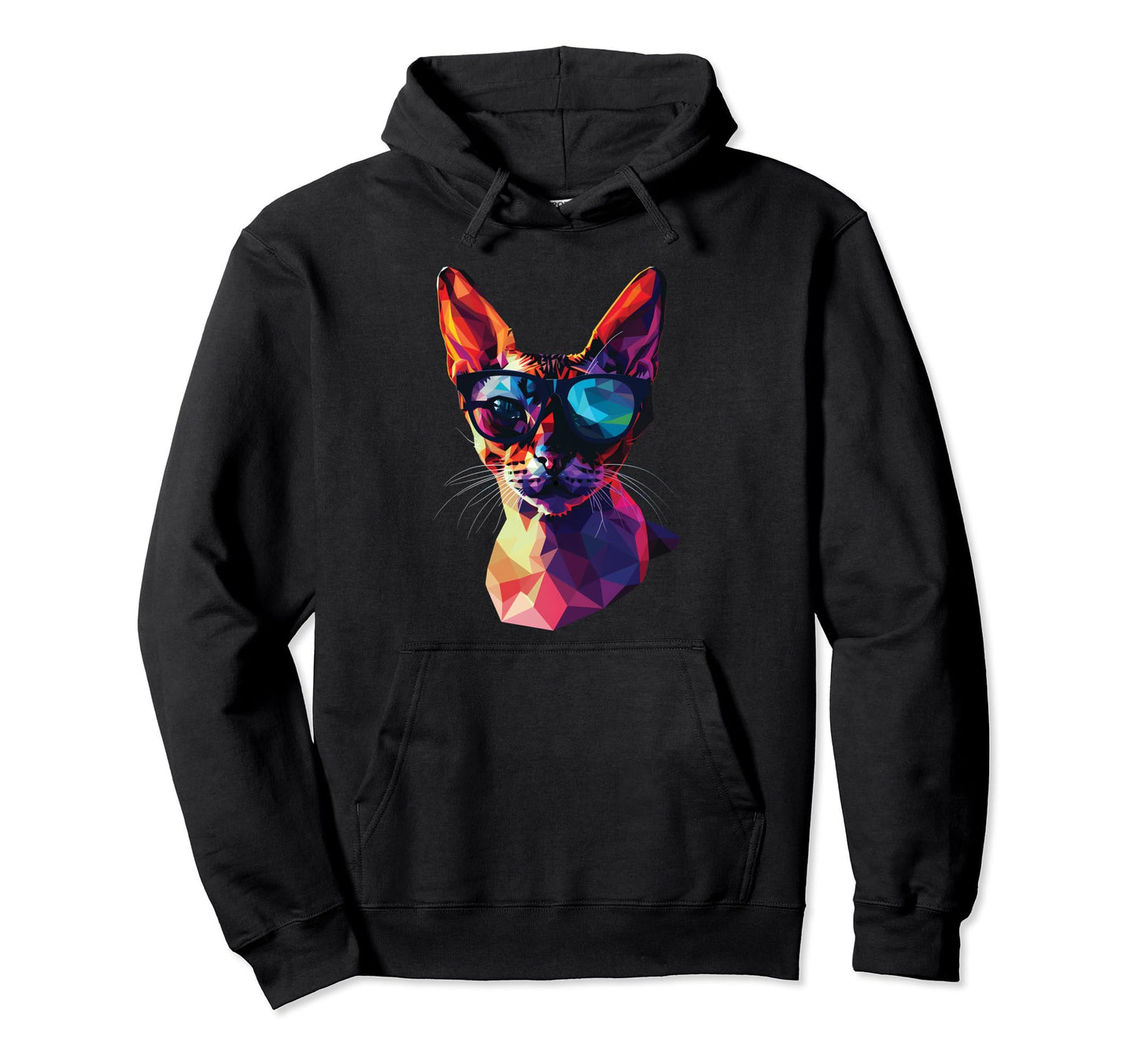 Cat Dad Mom Sunglasses Oriental Hoodie - Streetwear Style for Adults - T-Shirt, Sweatshirt, Hoodie