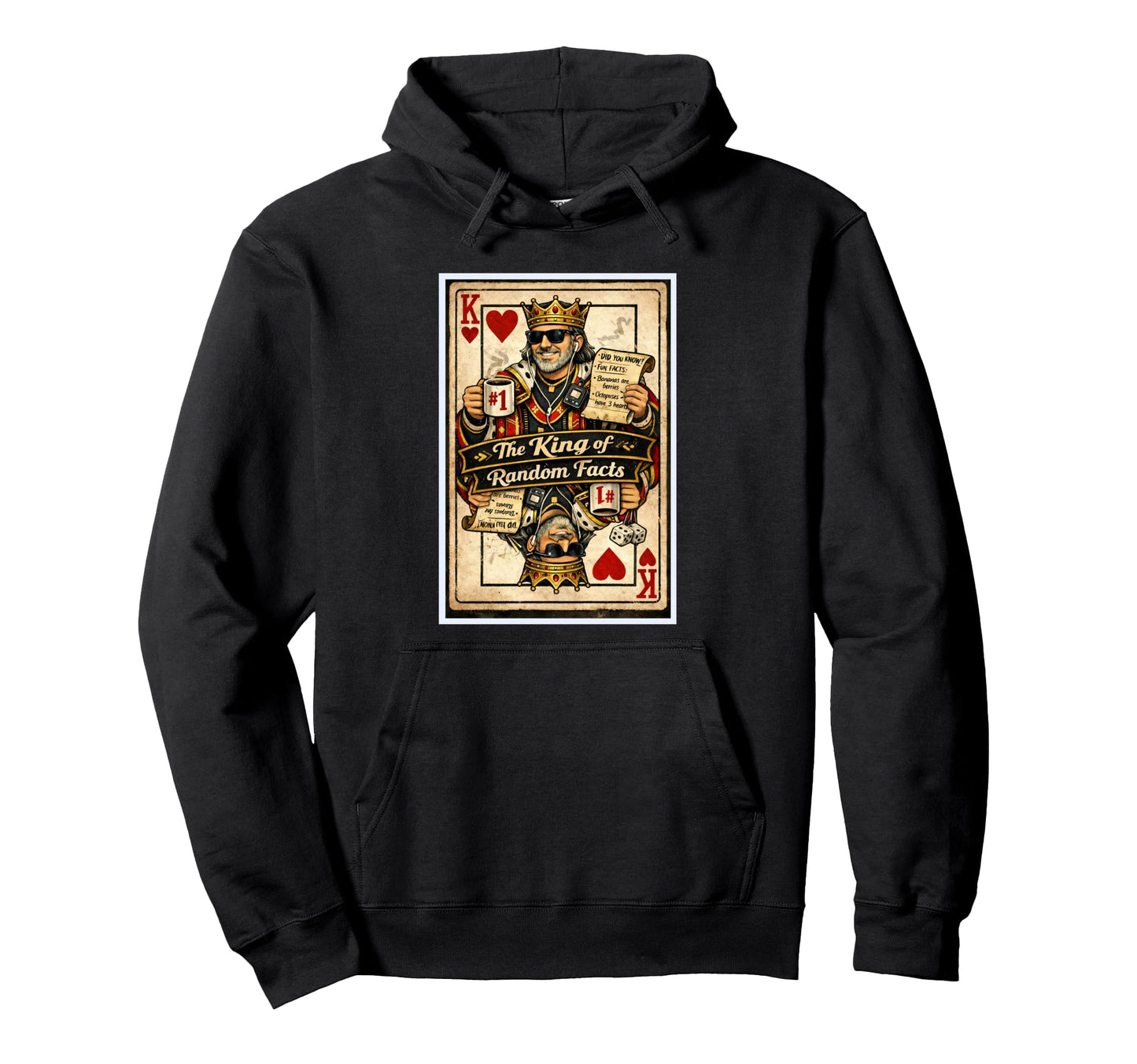 Random Facts Card Father Dad Husband Hoodie - Streetwear Style Unisex - T-Shirt, Sweatshirt, Hoodie