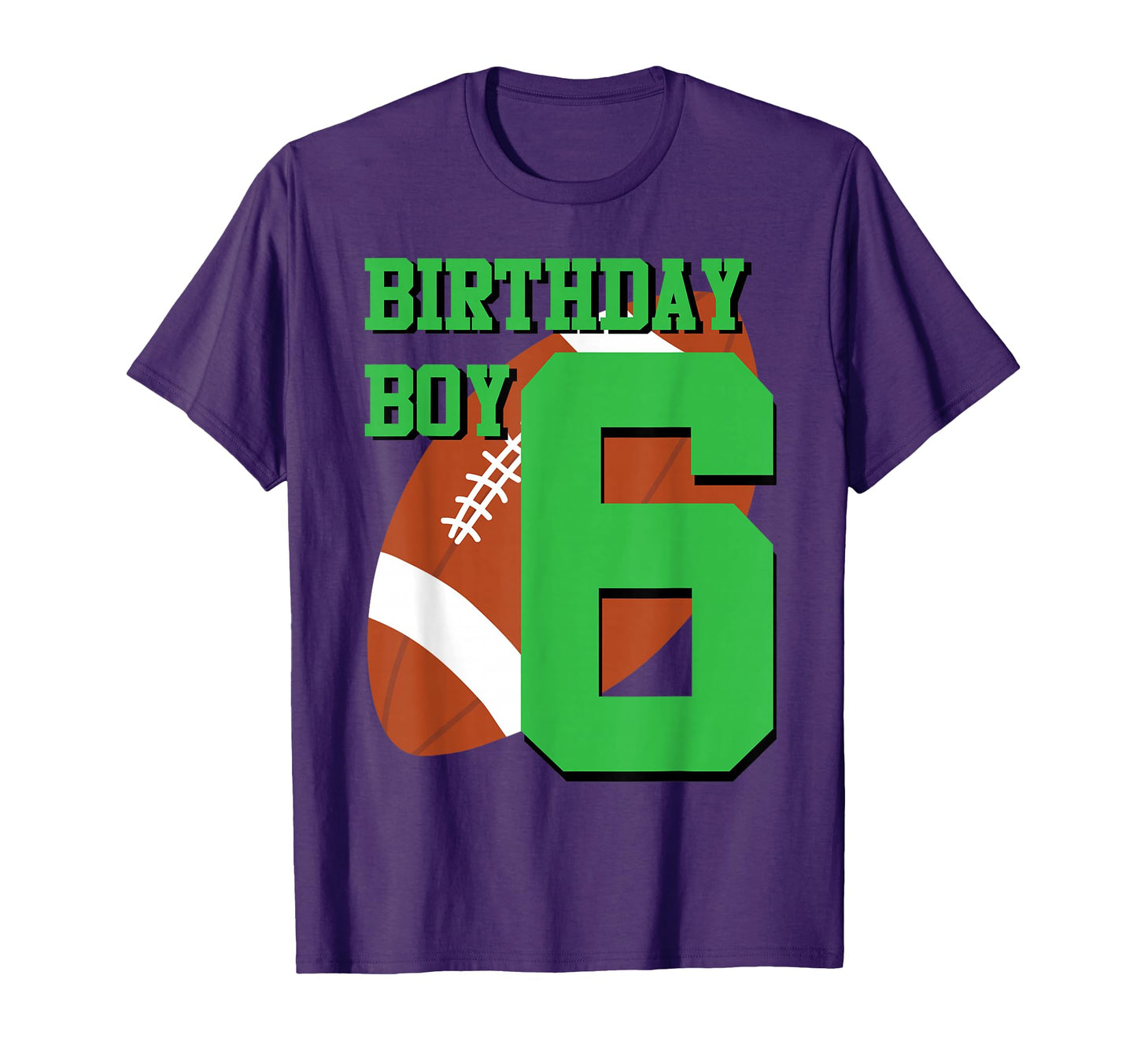 6Th Birthday Football 6 Year Old Field T-Shirt - Graphic Print Men Women - T-Shirt, Sweatshirt, Hoodie